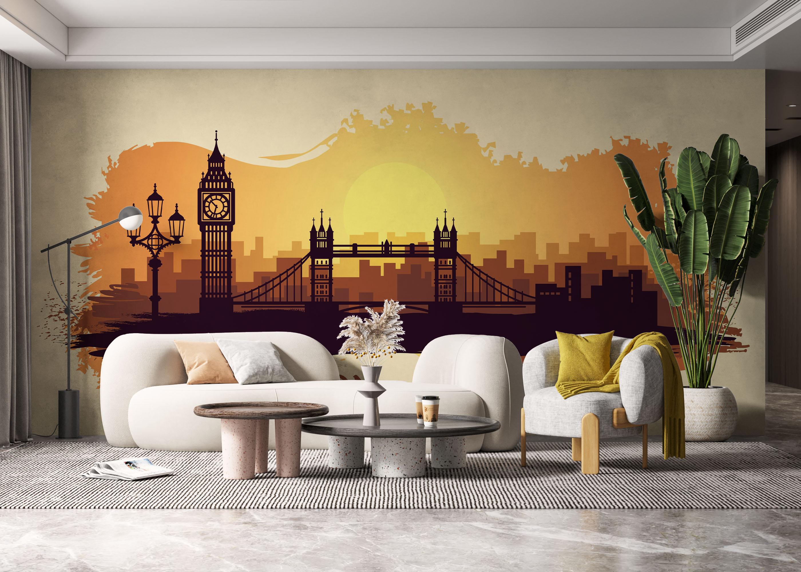 Fototapete Big Sun London mockup 6