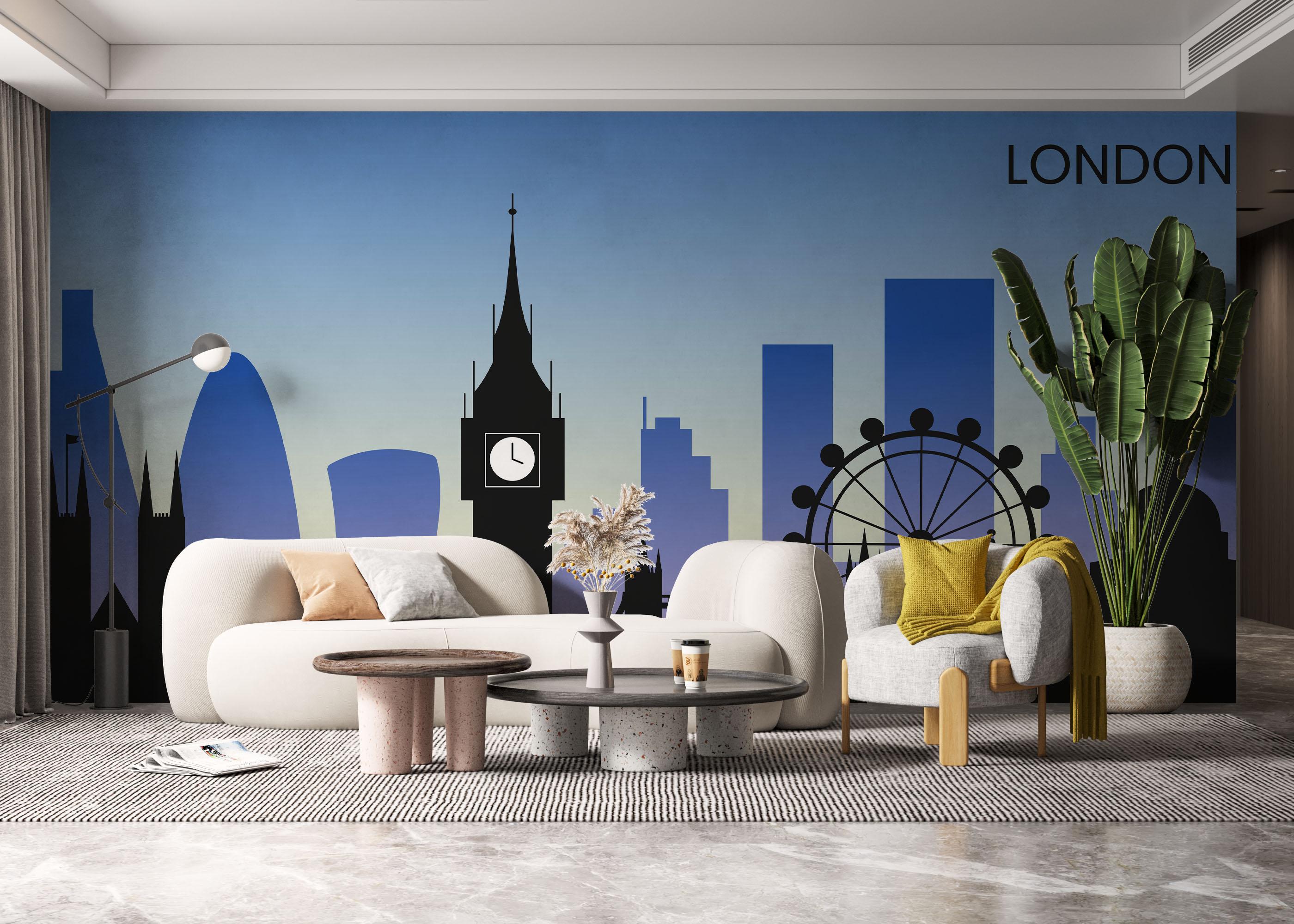 Fototapete Blue Sky London mockup 6