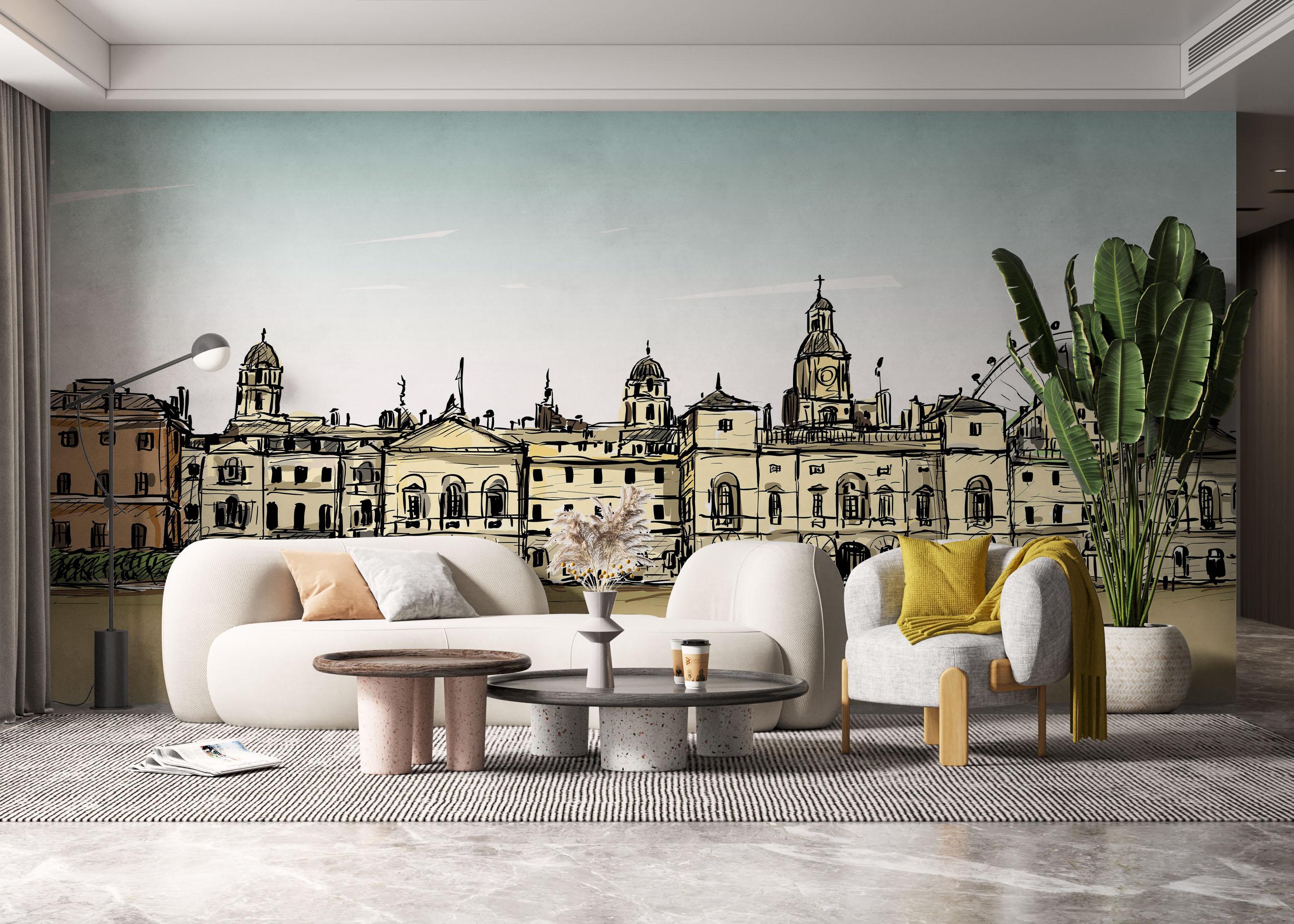 Fototapete Cream City Sketch mockup 6