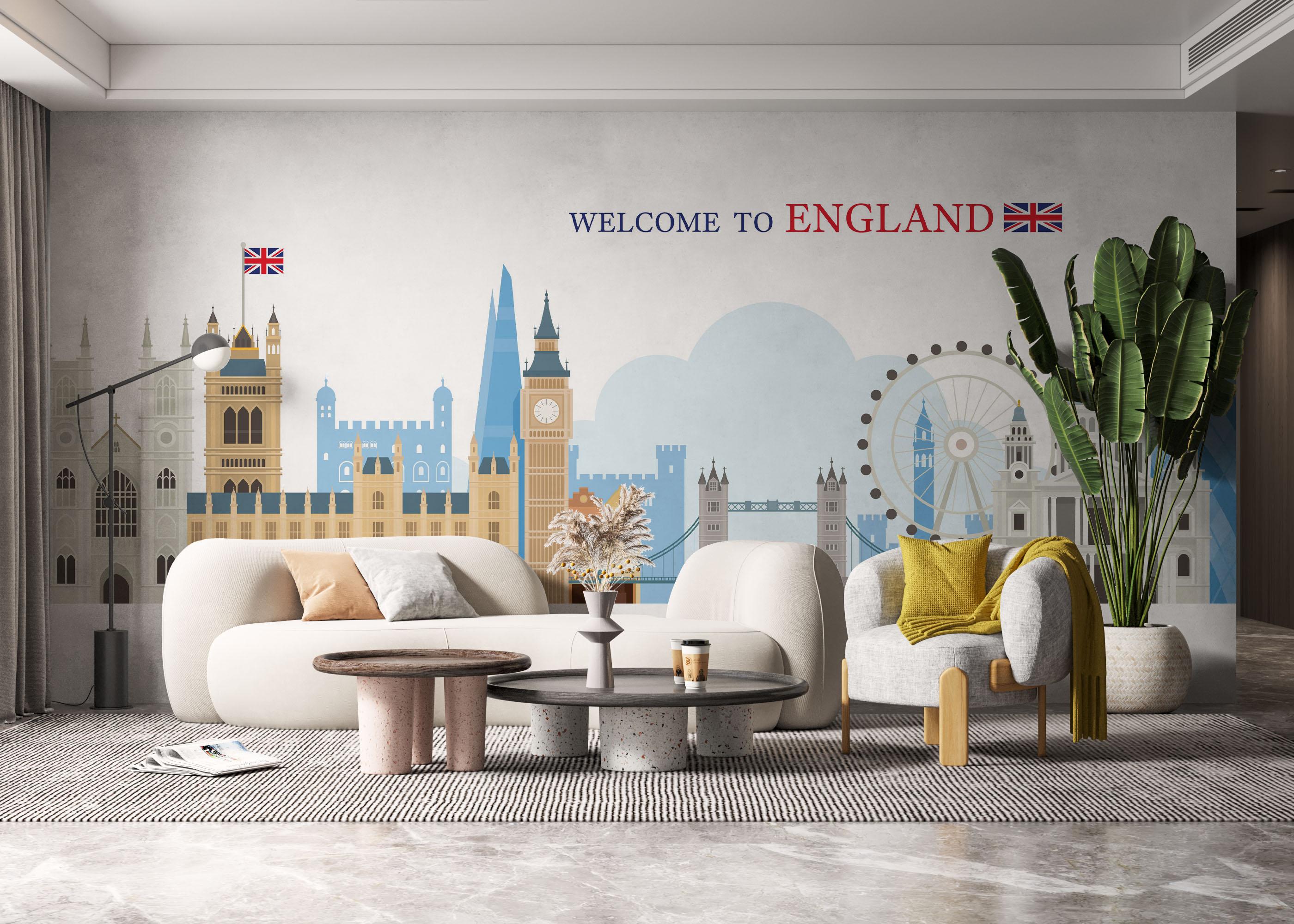 Fototapete England Welcome mockup 6