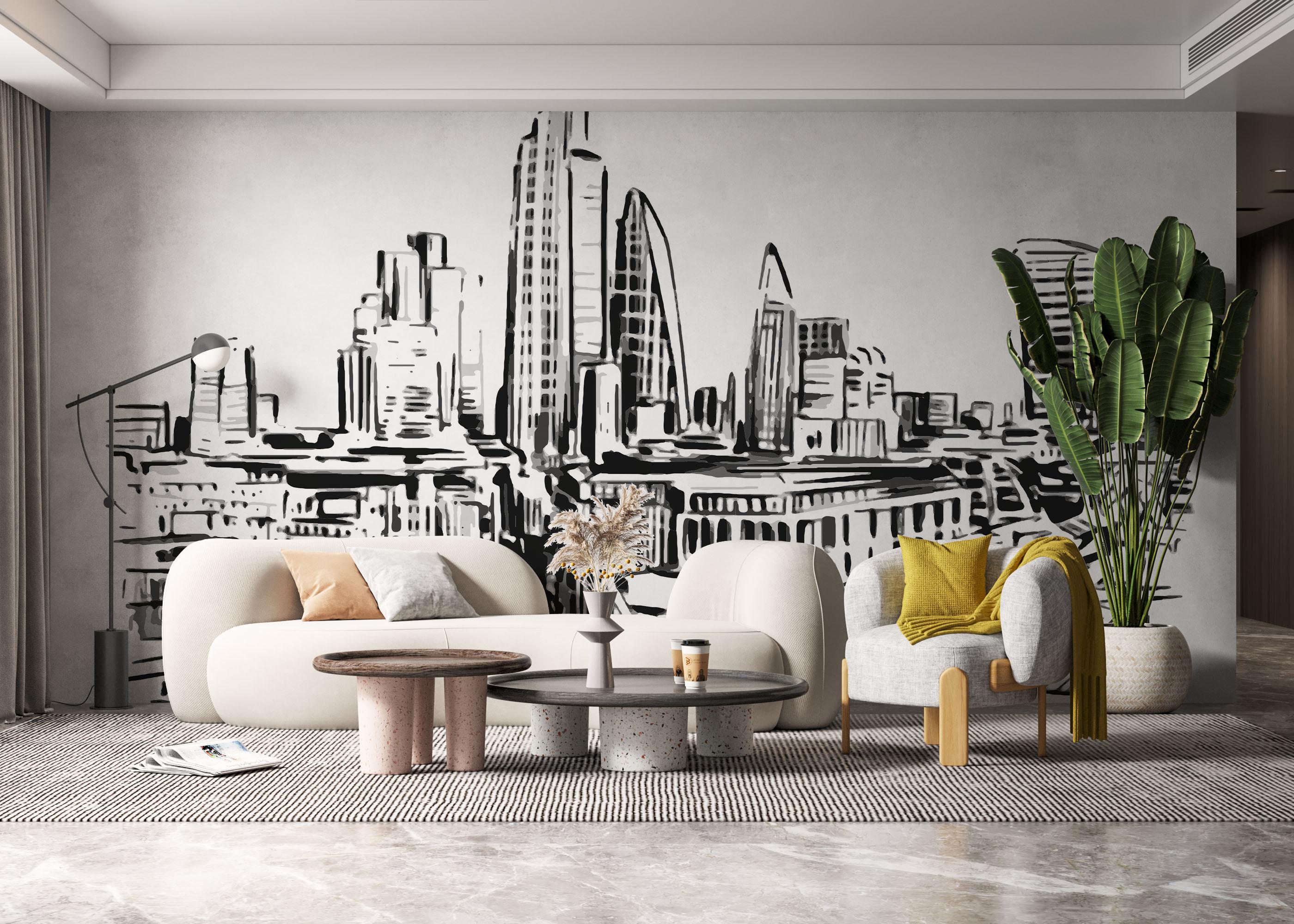 Fototapete London Sketch Art mockup 6