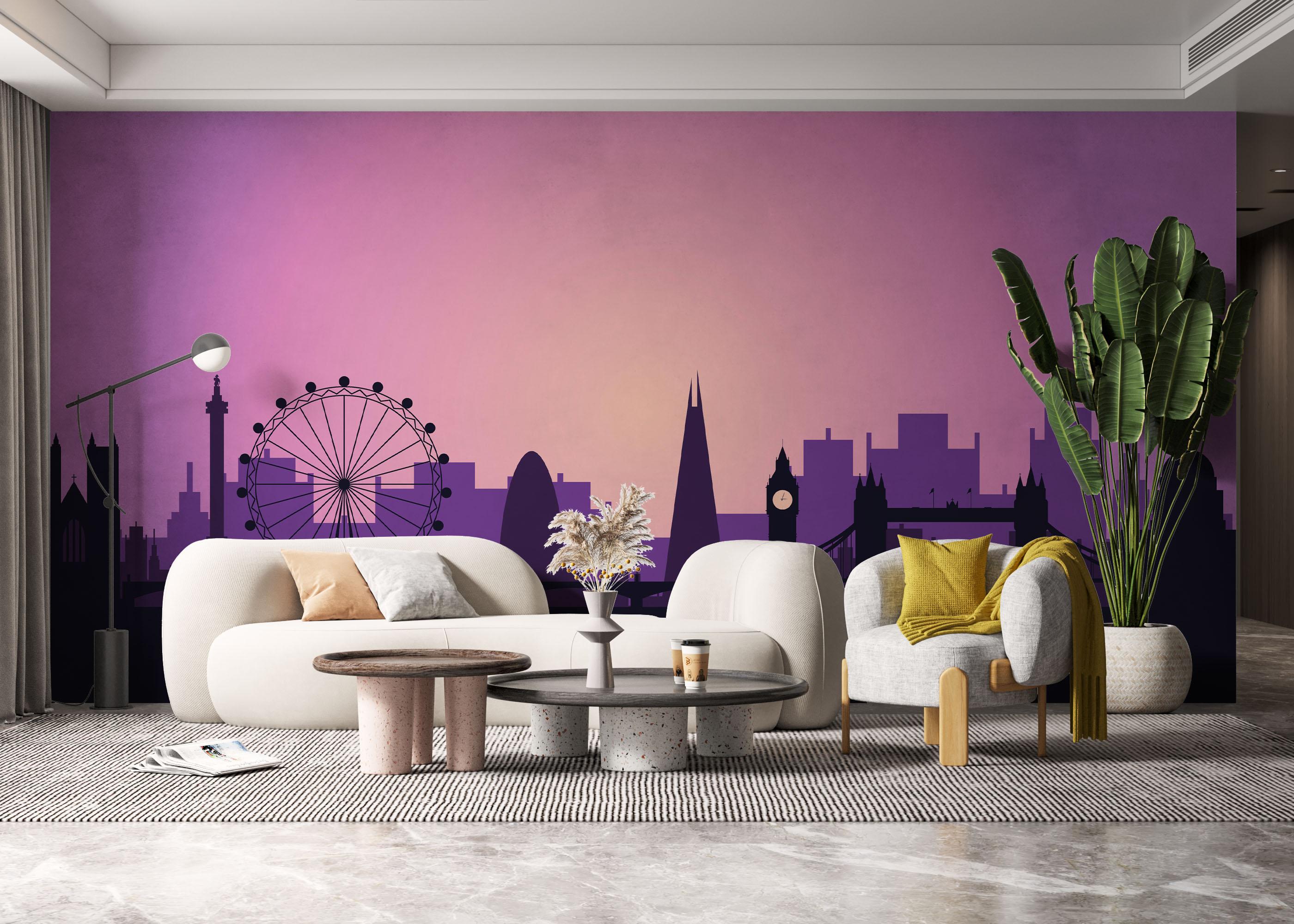 Fototapete Purple Sky London mockup 6