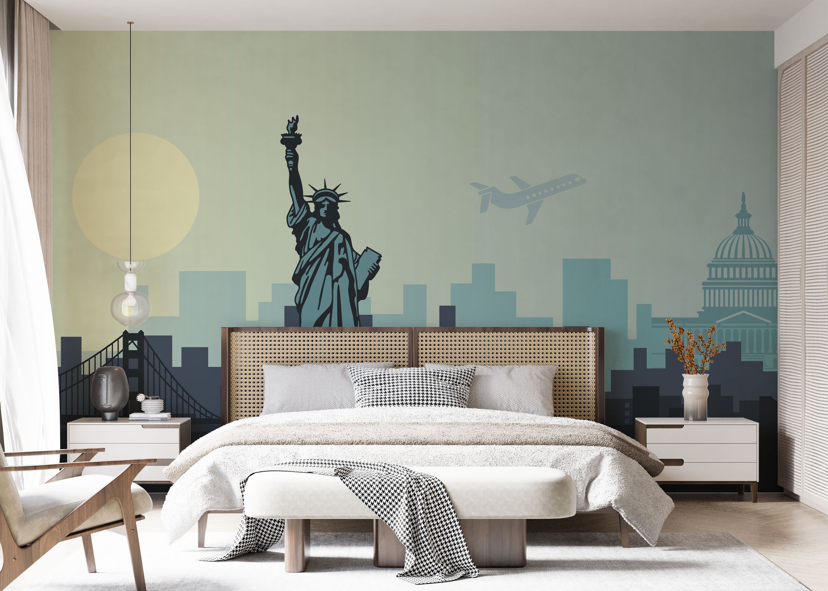 Airplane New York mockup 7