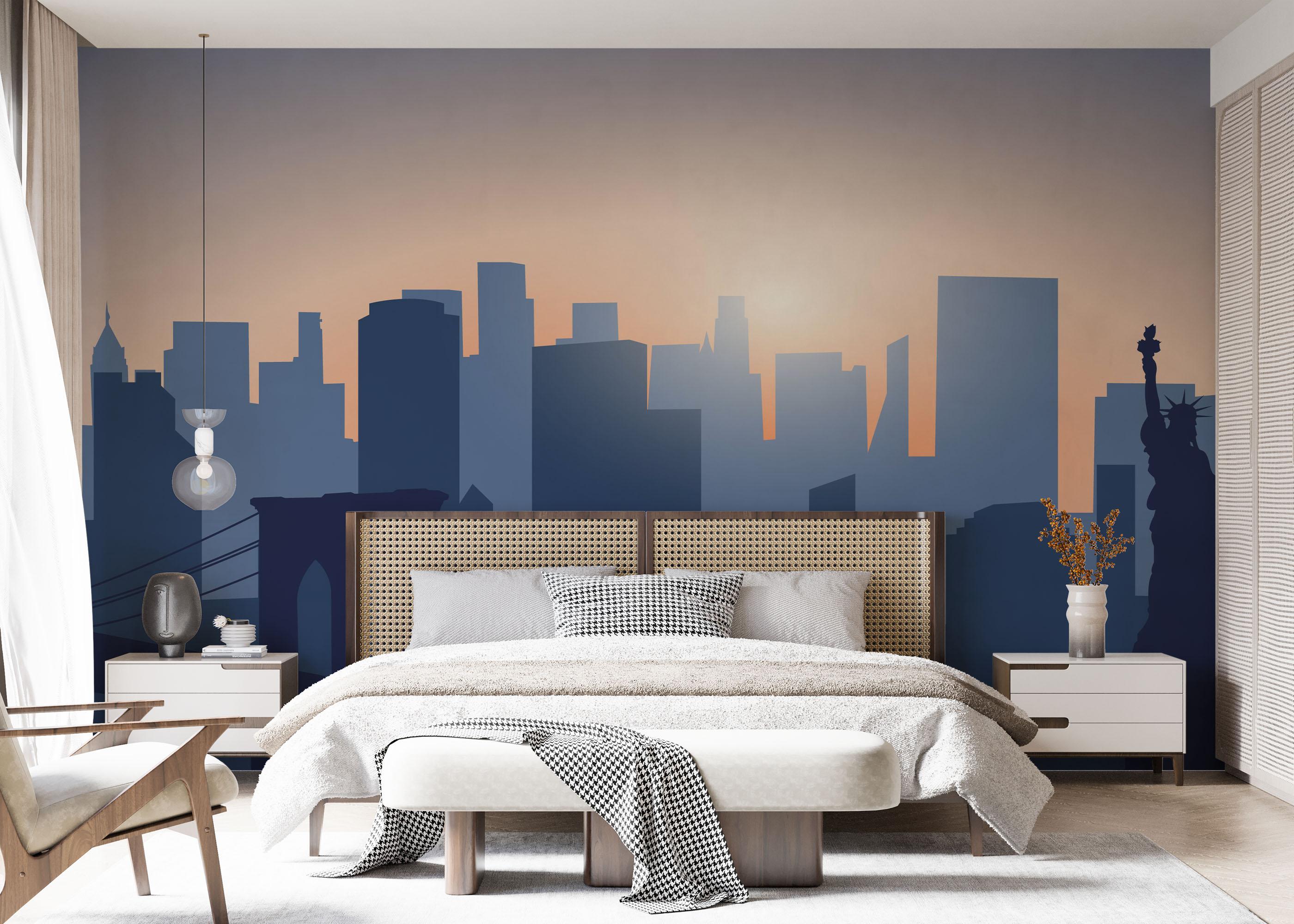 Fototapete Blue New York mockup 7