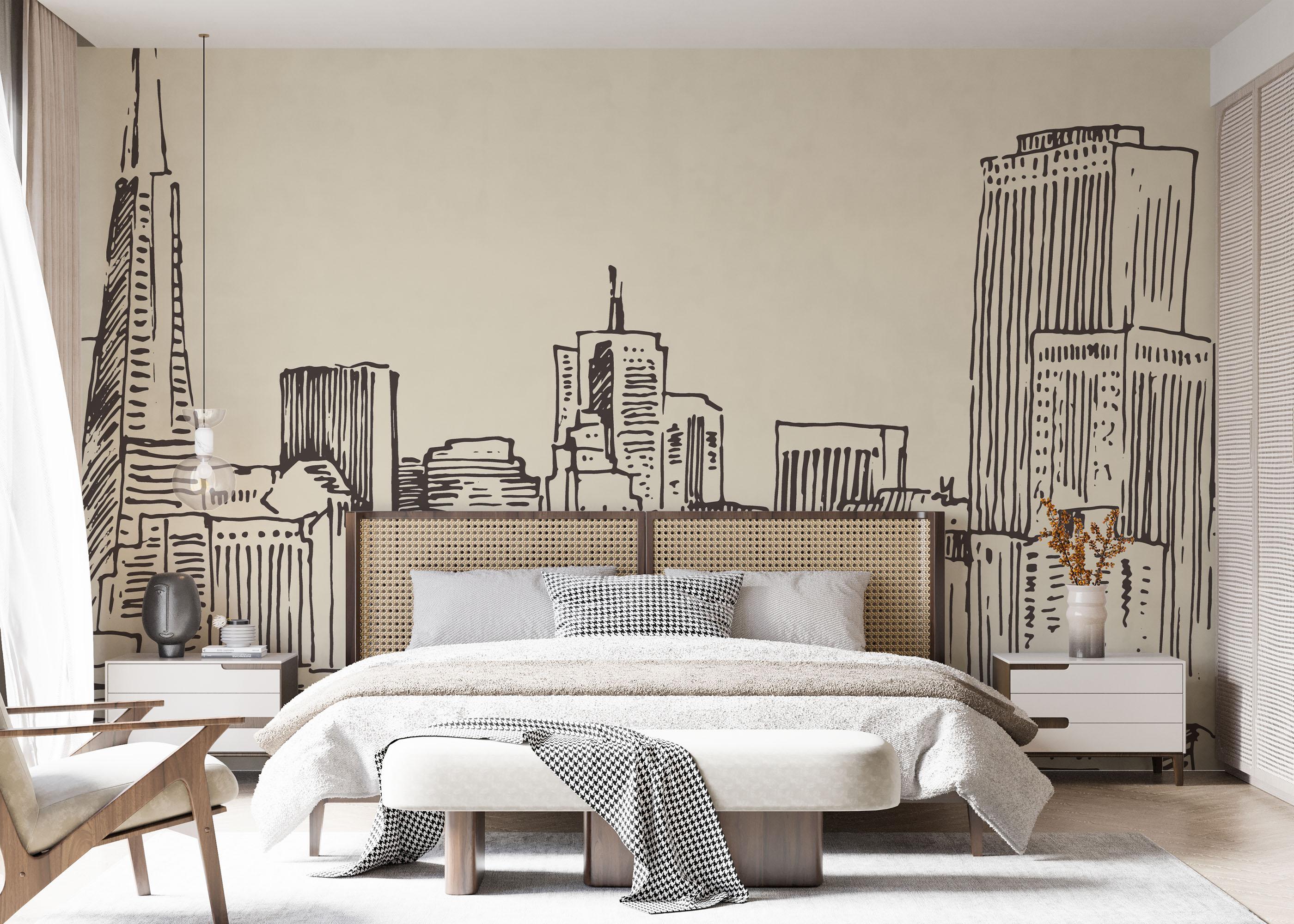 Fototapete Brown Cream Sketch mockup 7