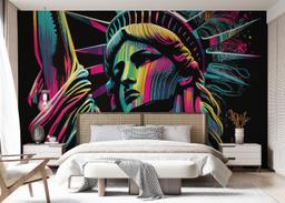 Colorful Liberty Statue mockup 7