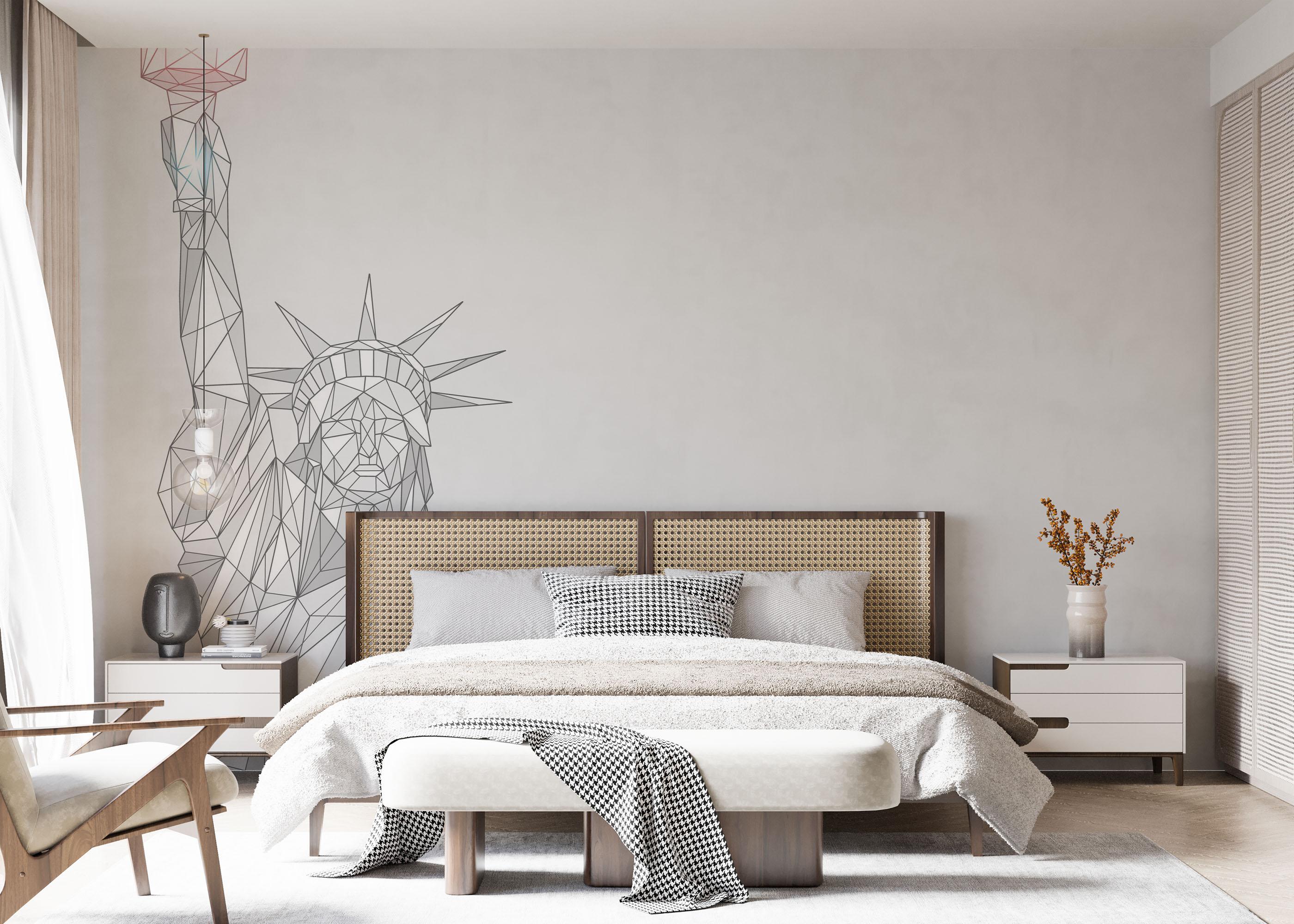 Fototapete Liberty Line Statue mockup 7