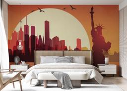 Liberty Statue Sunset mockup 7