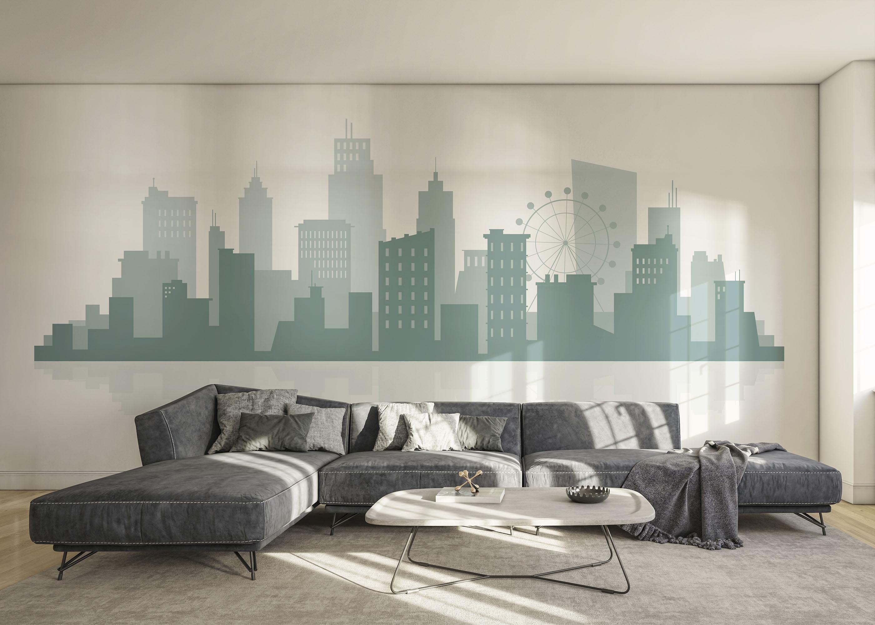 Fototapete Blue Color Nyc mockup 0