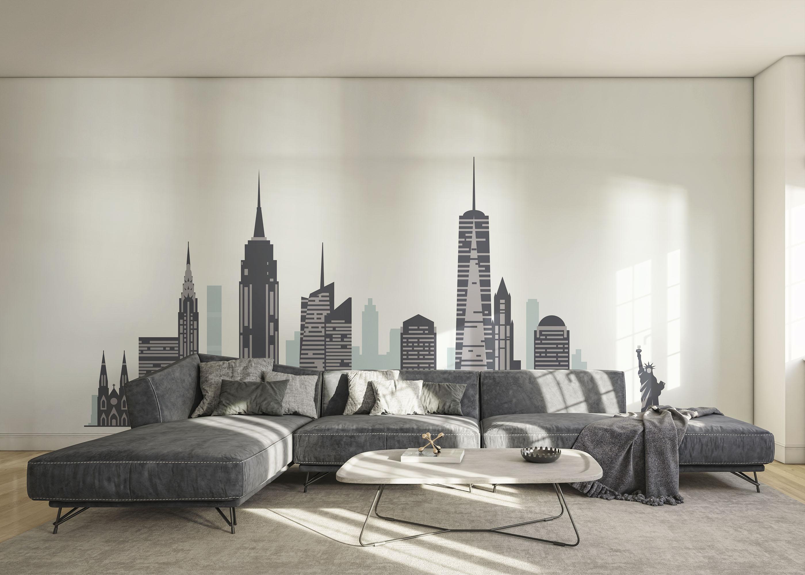 Fototapete Blue Grey New York mockup 0