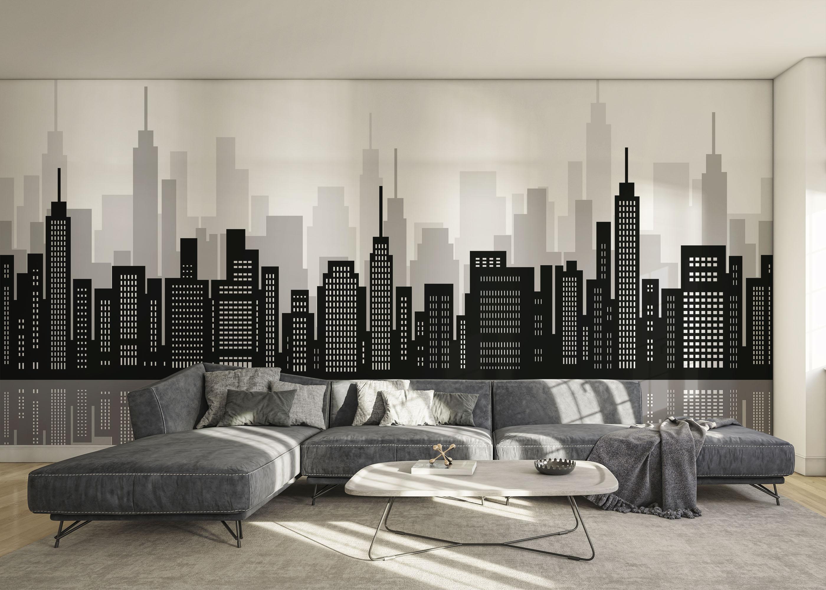 Fototapete Buildings River mockup 0