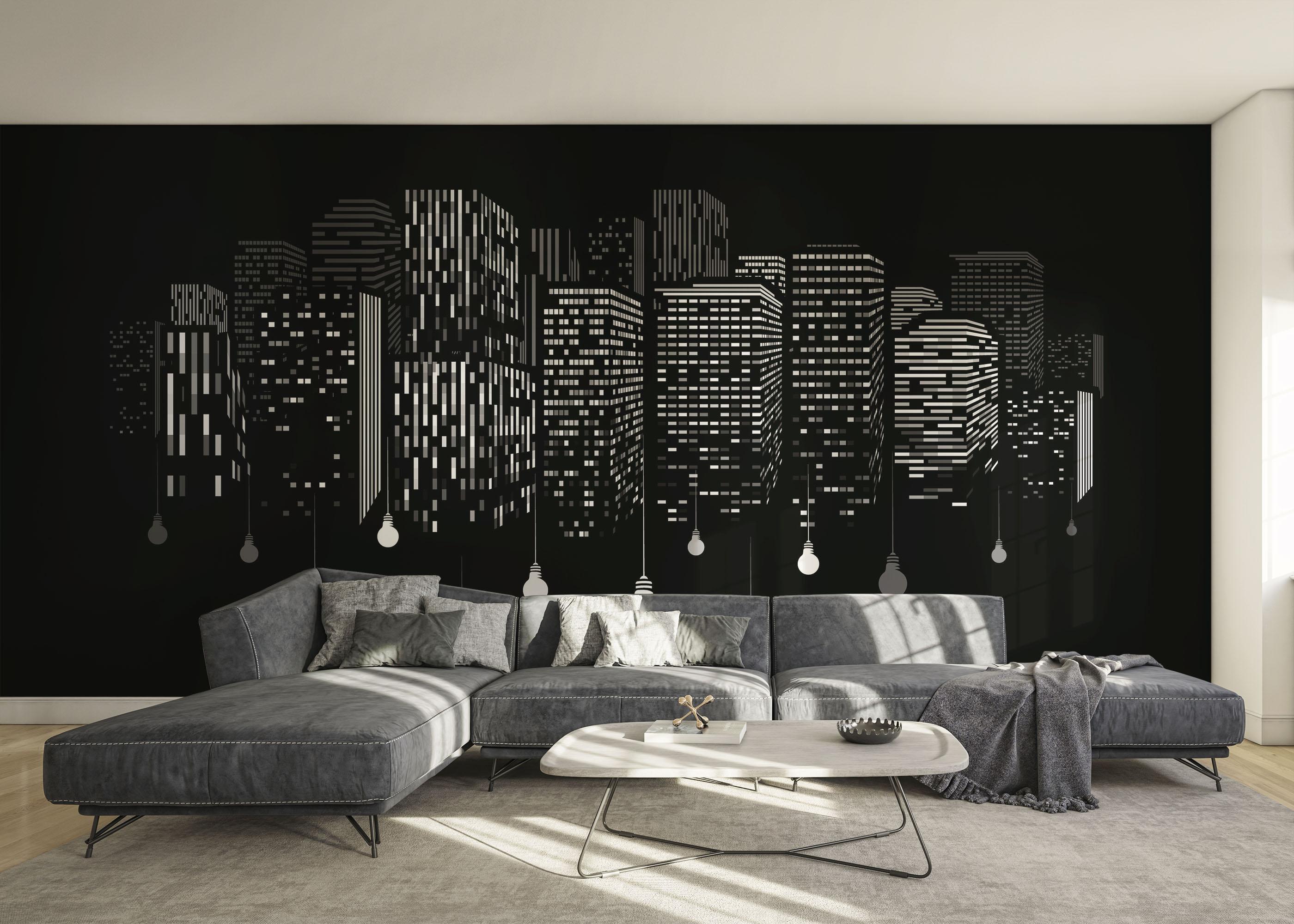 Fototapete Falling Lights Art mockup 0