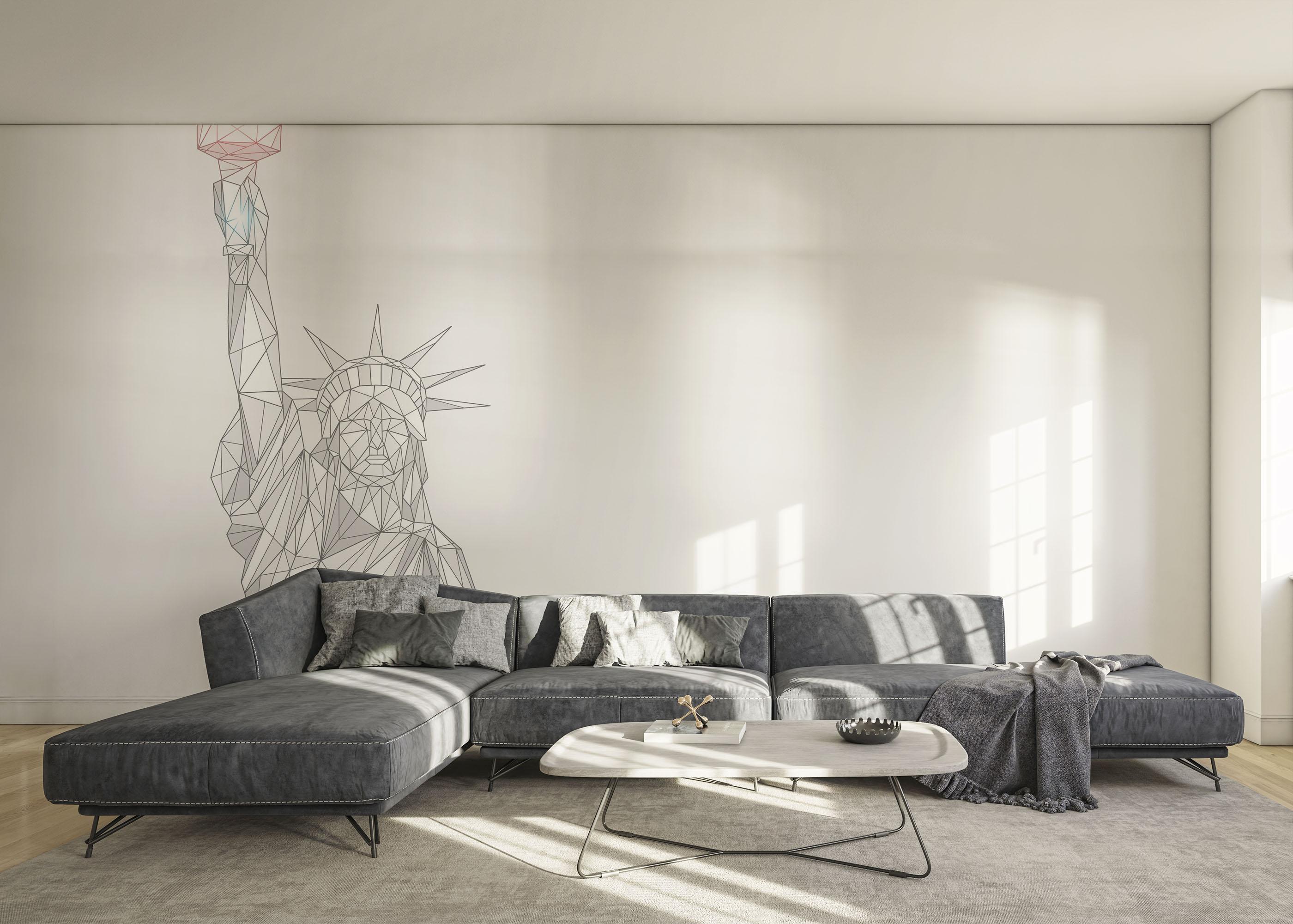 Fototapete Liberty Line Statue mockup 0