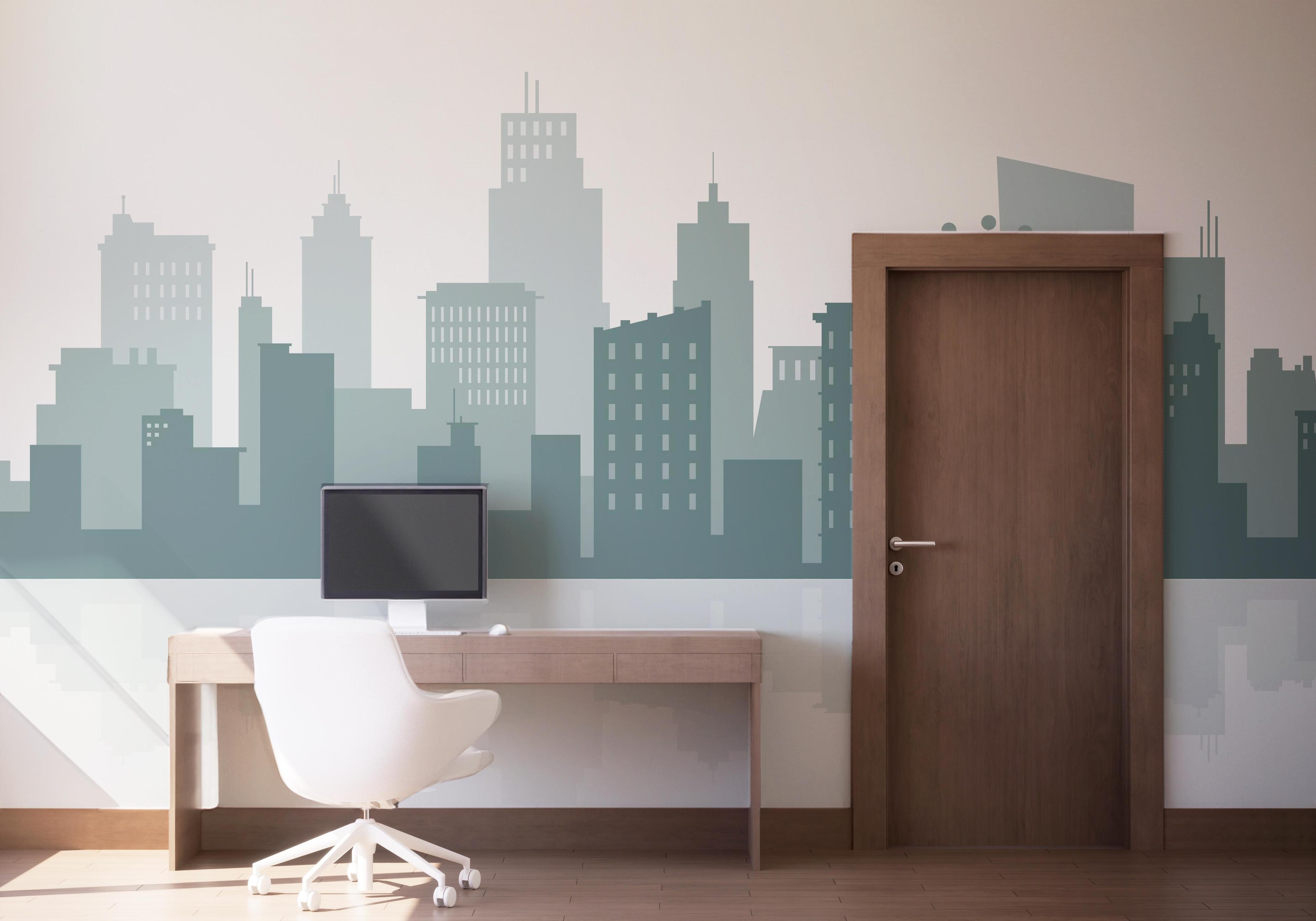 Fototapete Blue Color Nyc mockup 1