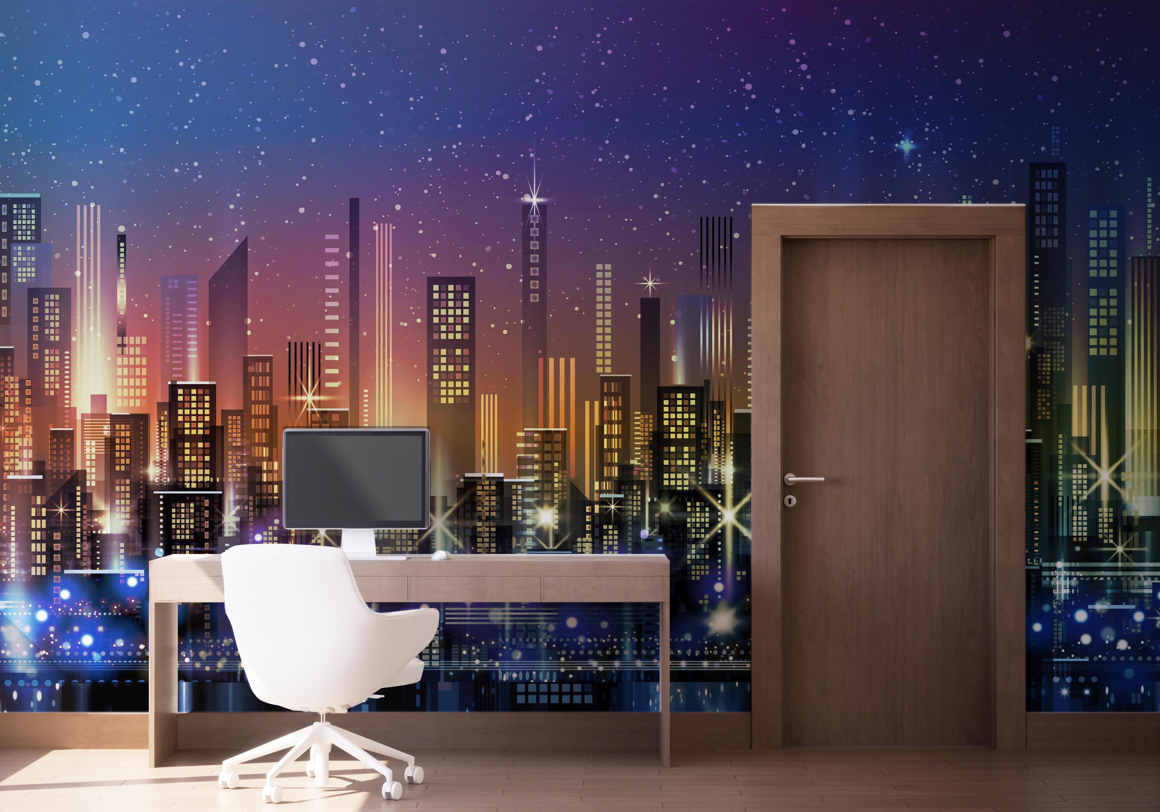 Fototapete Blue Sky City mockup 1