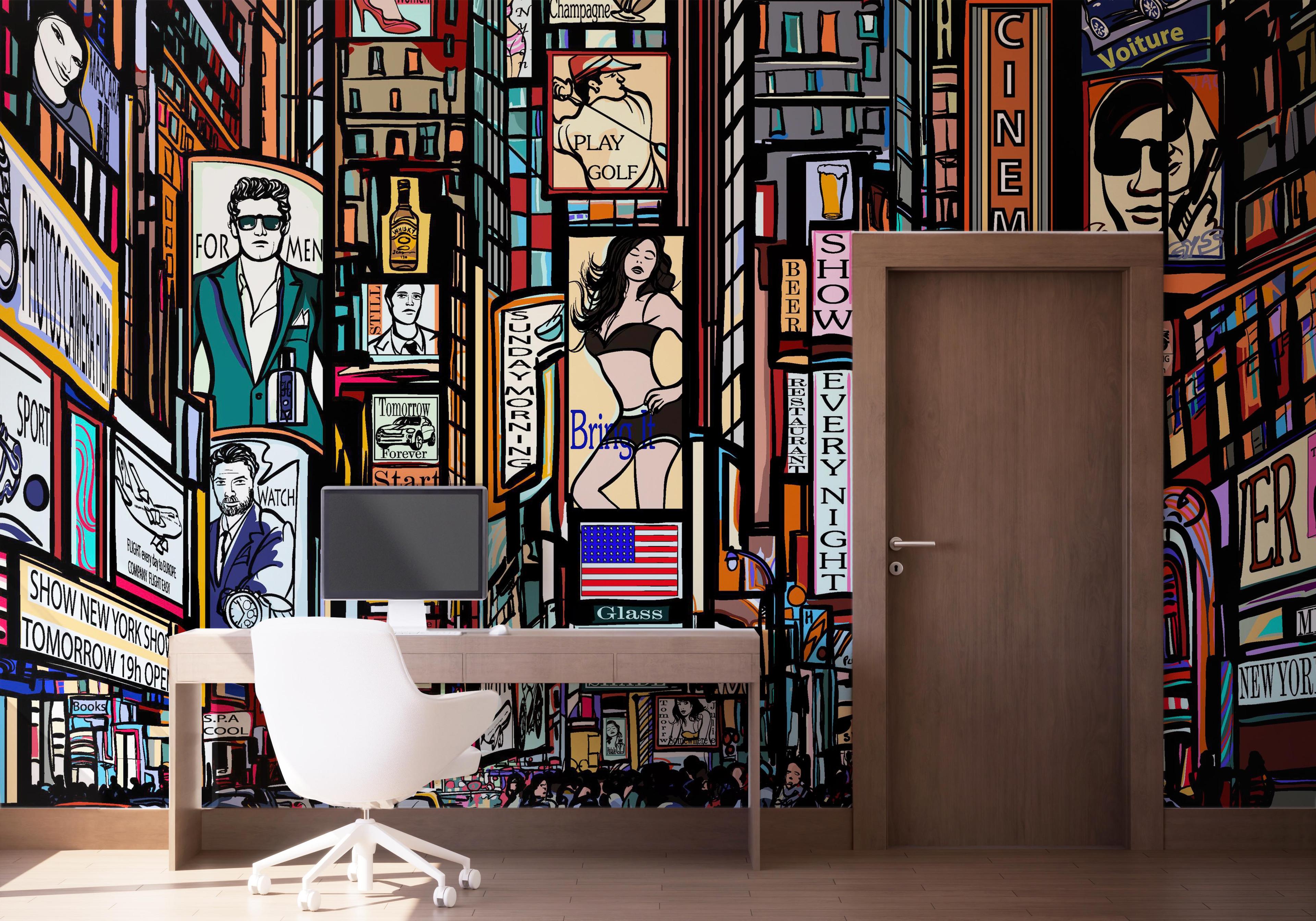 Fototapete Color City New York mockup 1