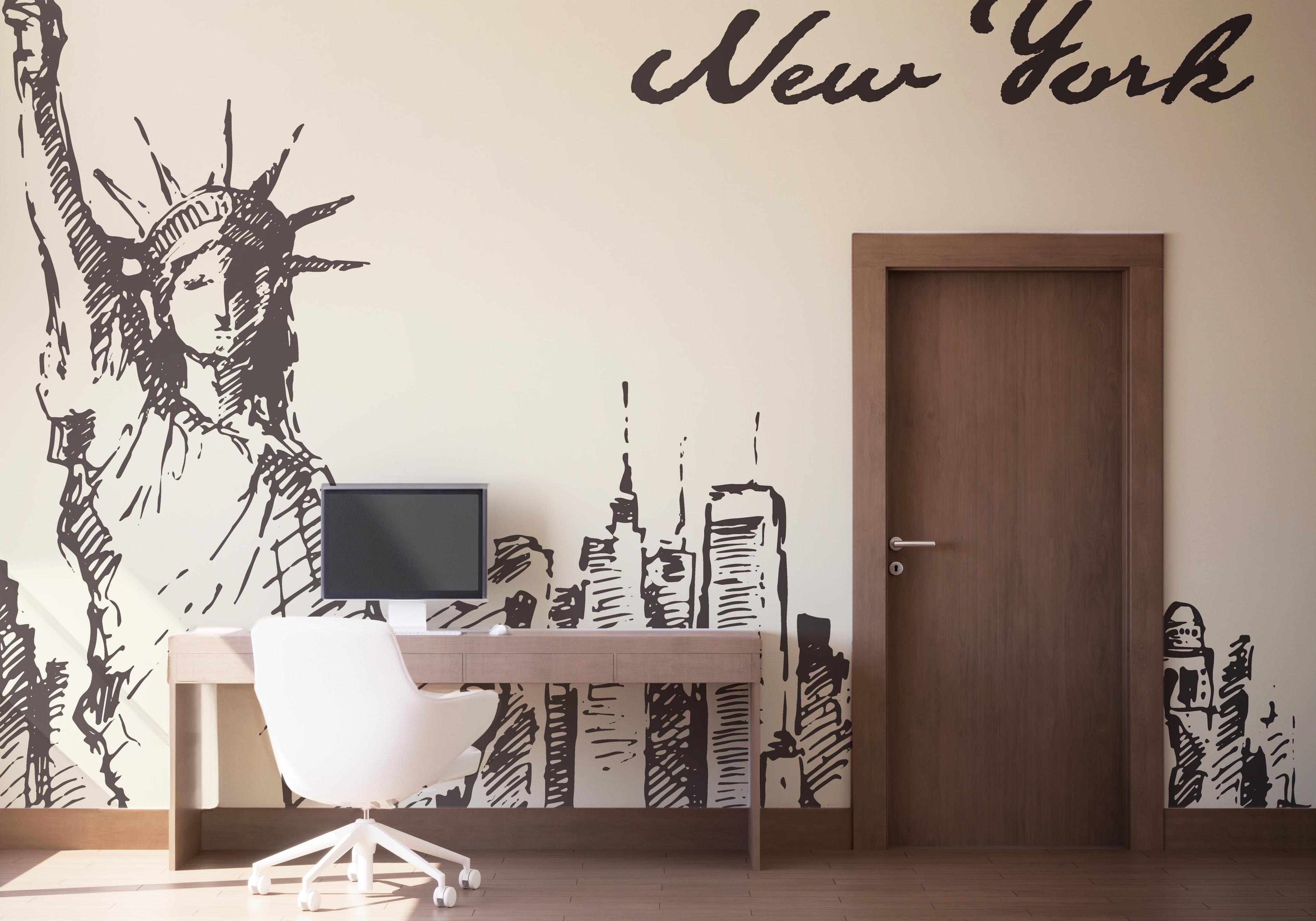 Fototapete Cream New York mockup 1