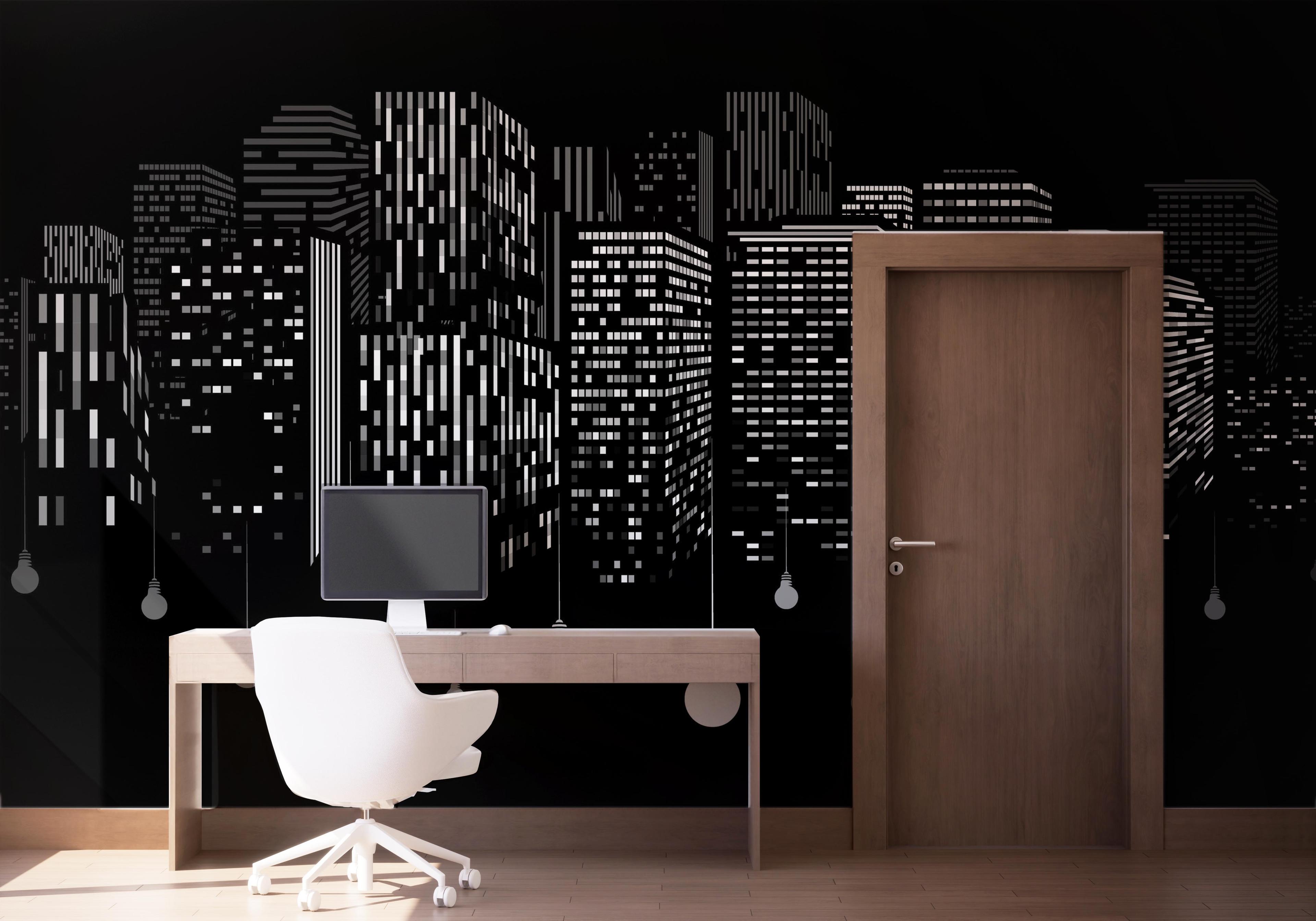 Fototapete Falling Lights Art mockup 1