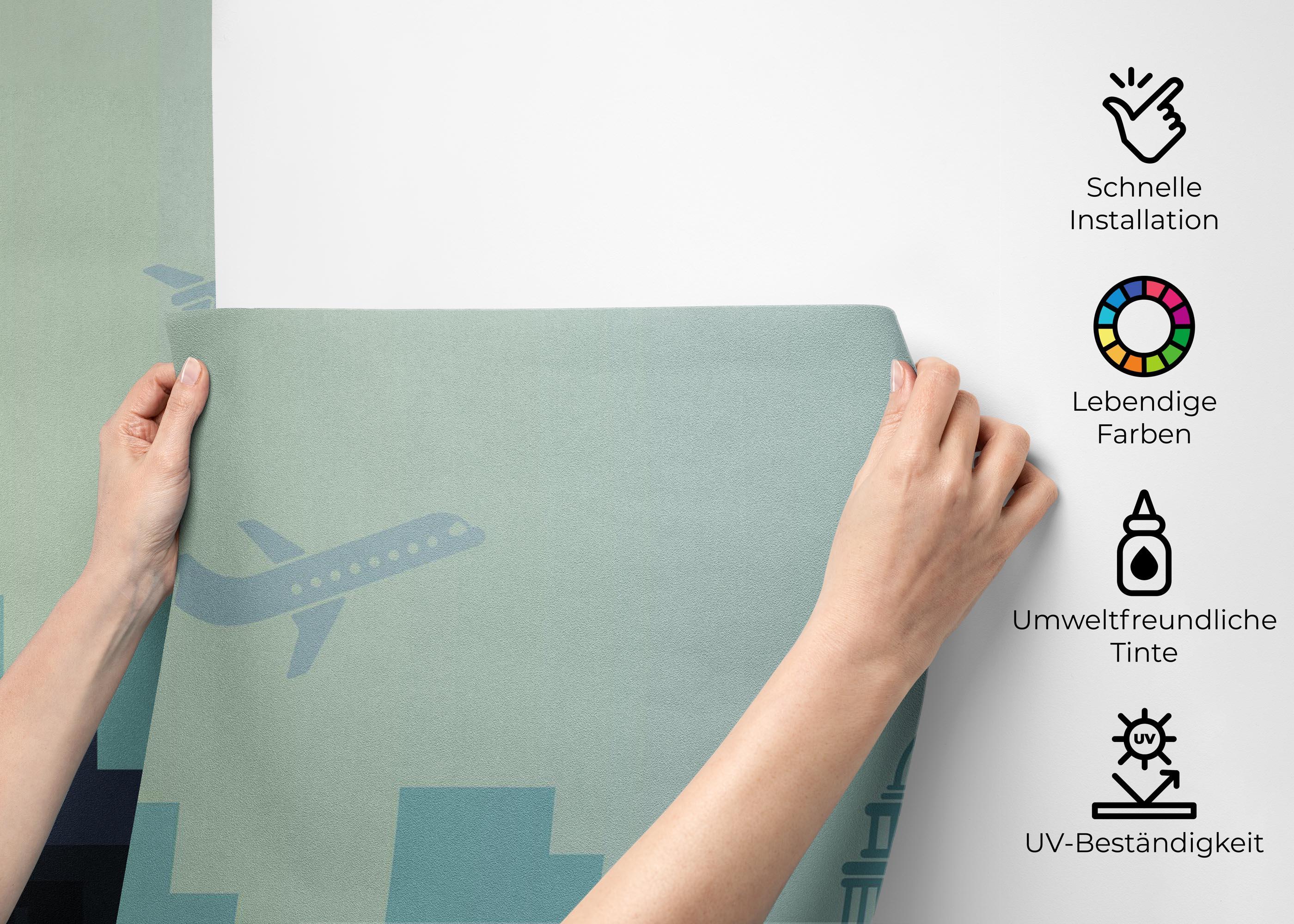 Fototapete Air Plane New York mockup 2