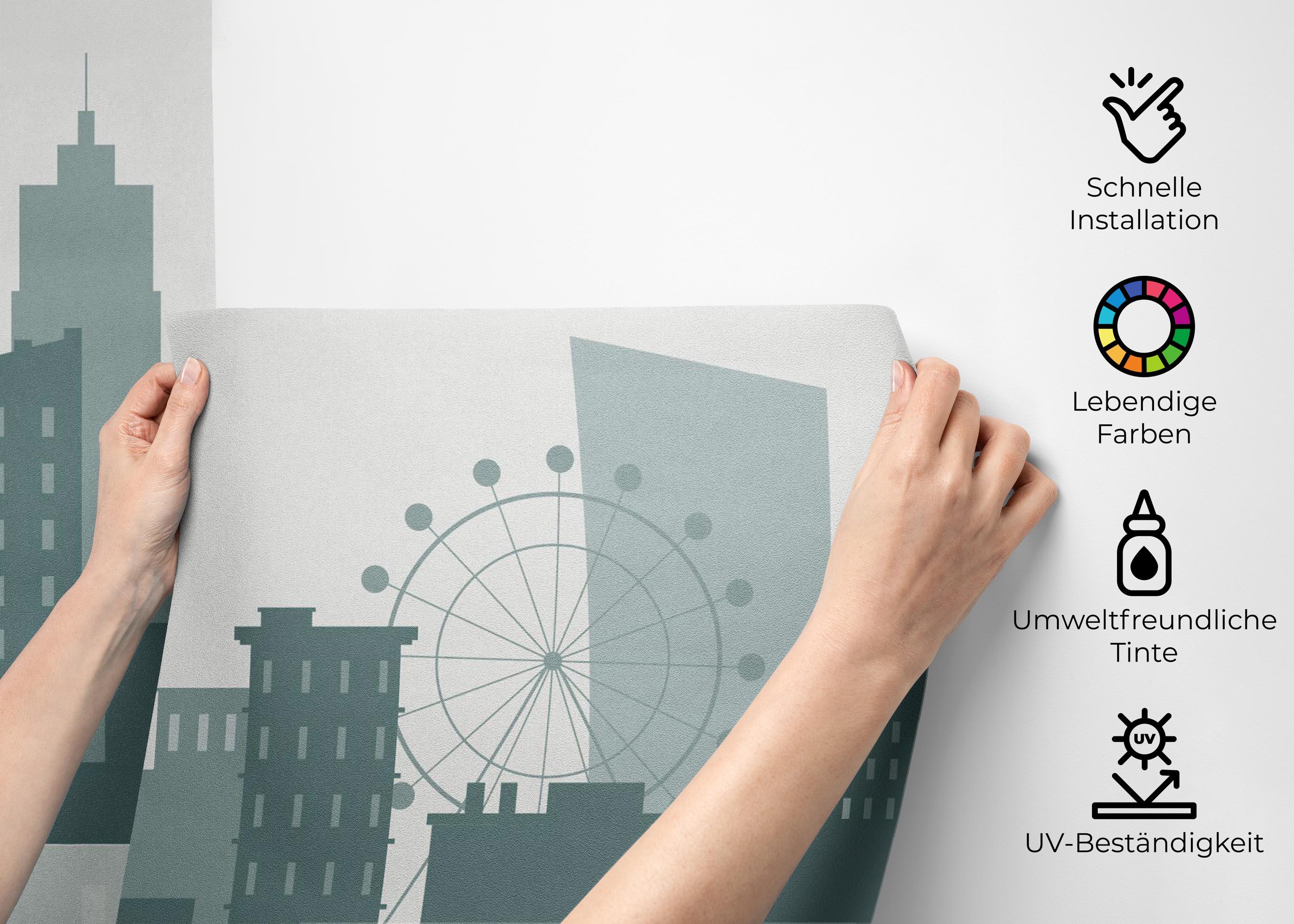 Fototapete Blue Color Nyc mockup 2