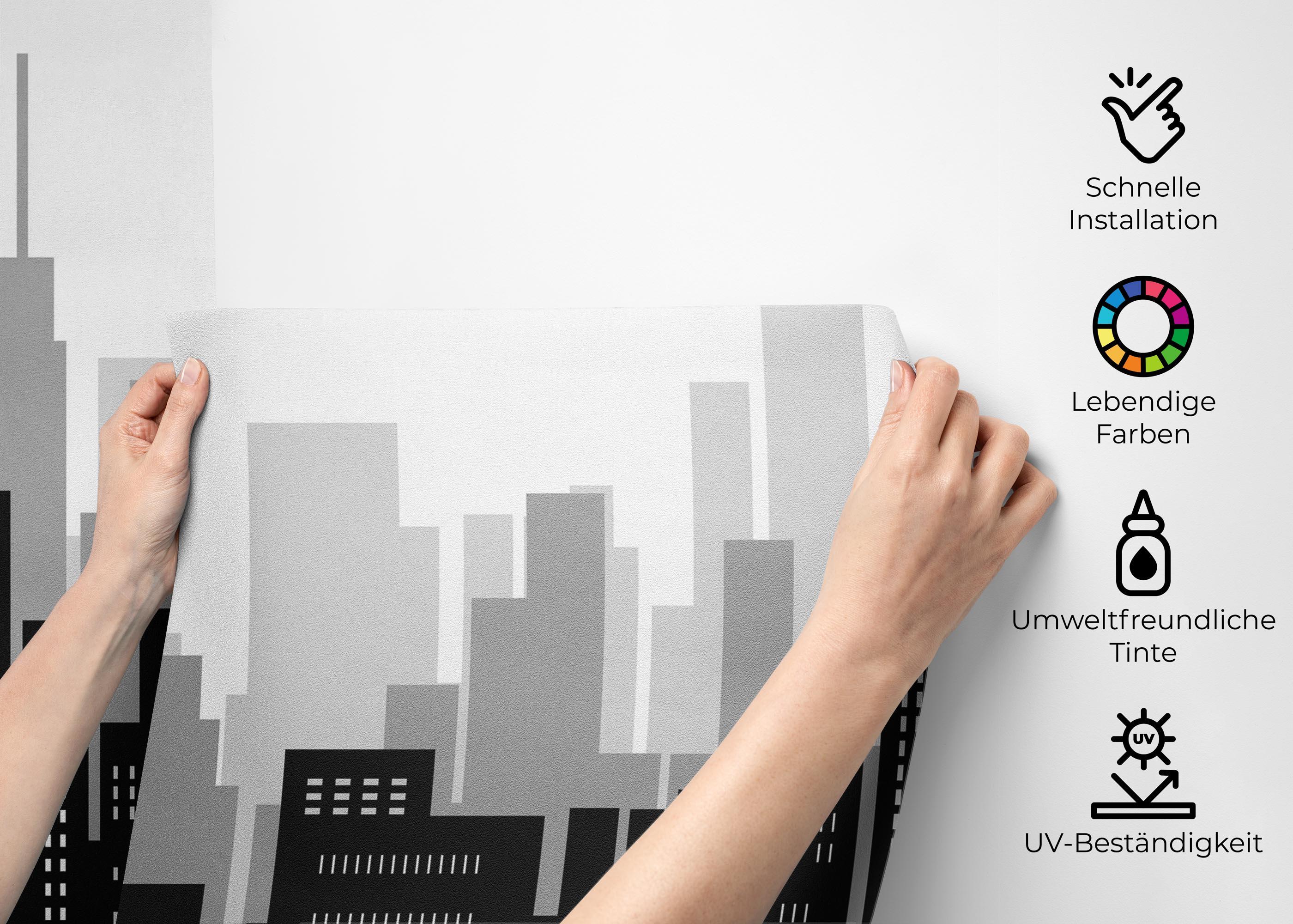 Fototapete Buildings River mockup 2