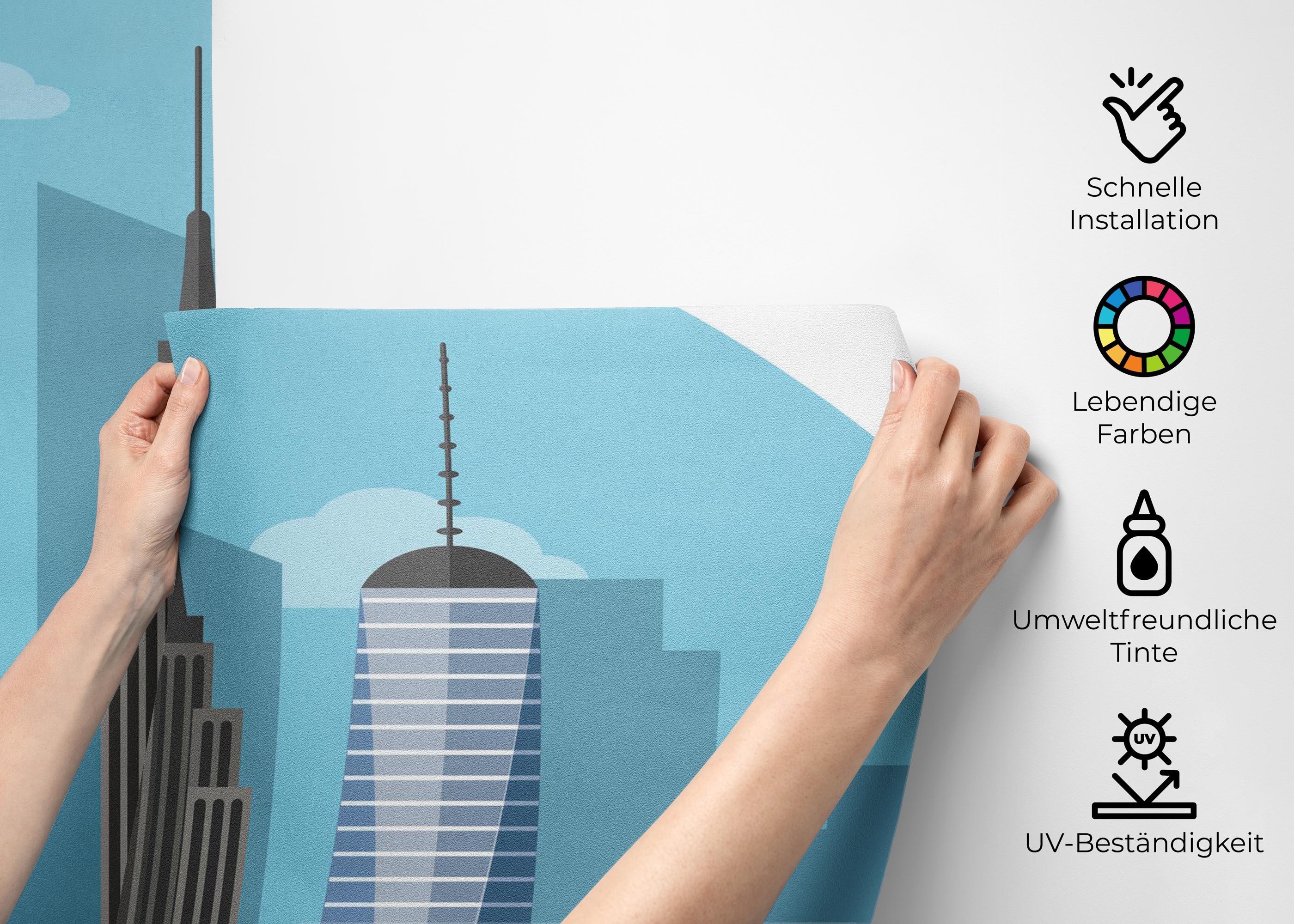 Fototapete Circle New York mockup 2