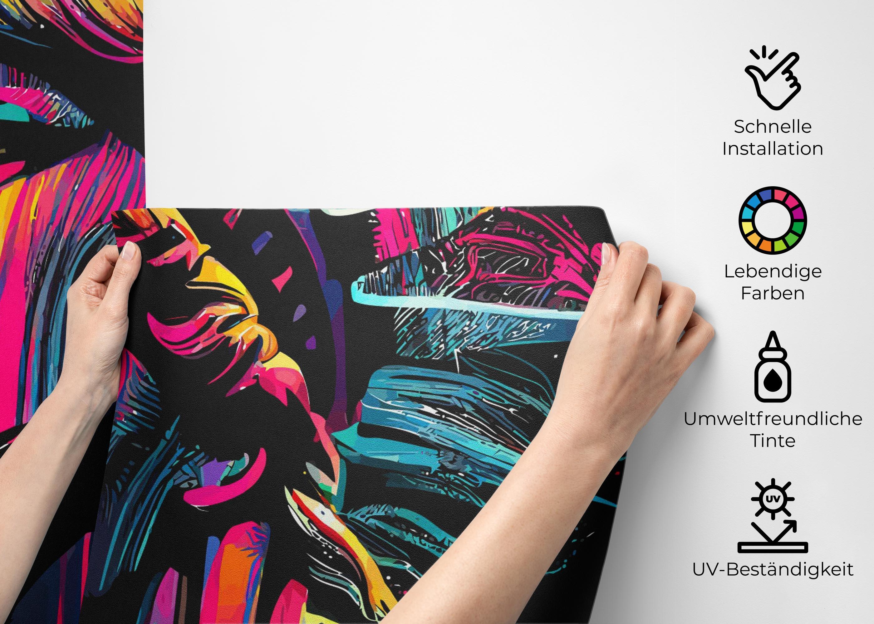 Fototapete Colorful Liberty Statue mockup 2