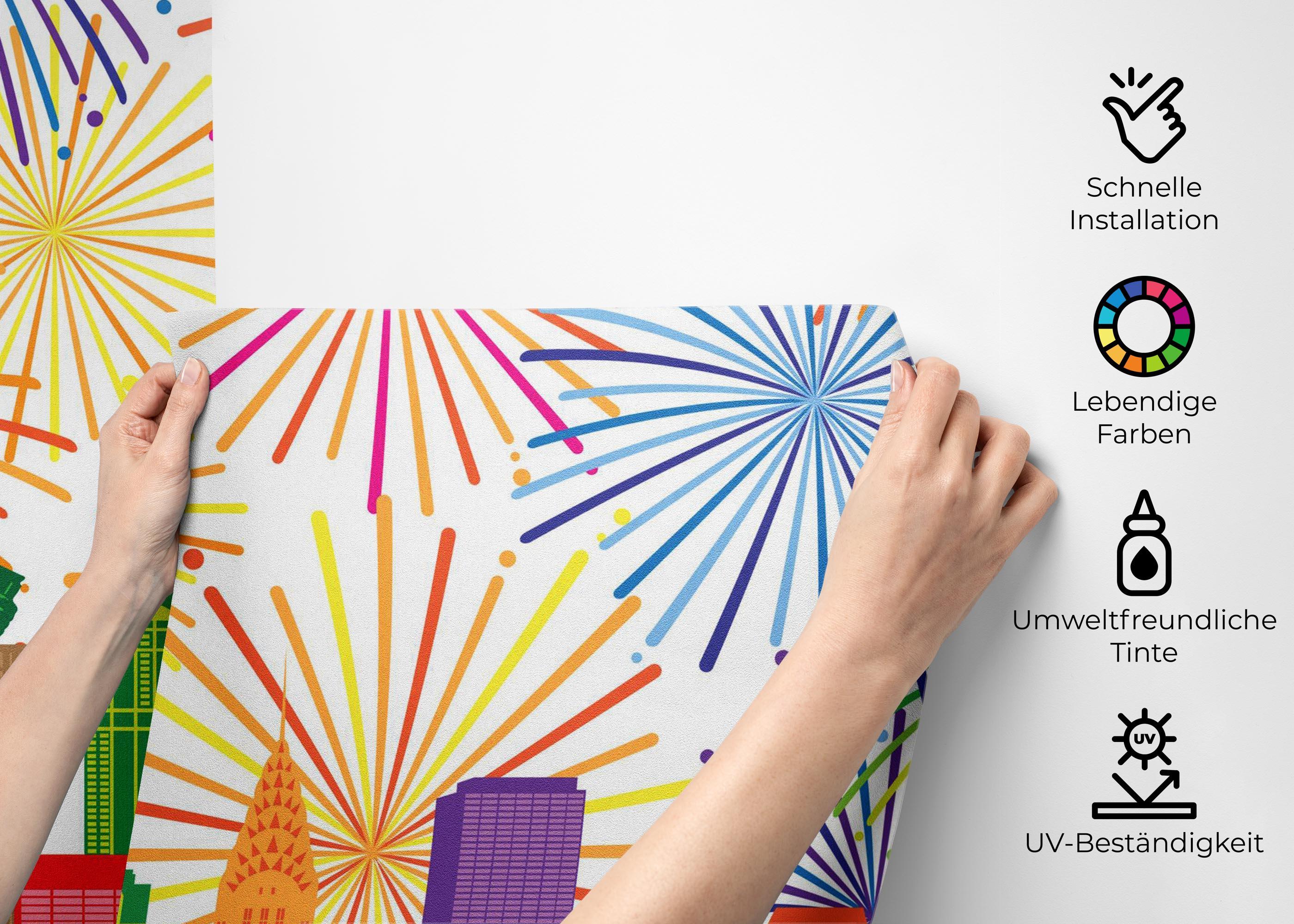 Fototapete Fireworks New York mockup 2