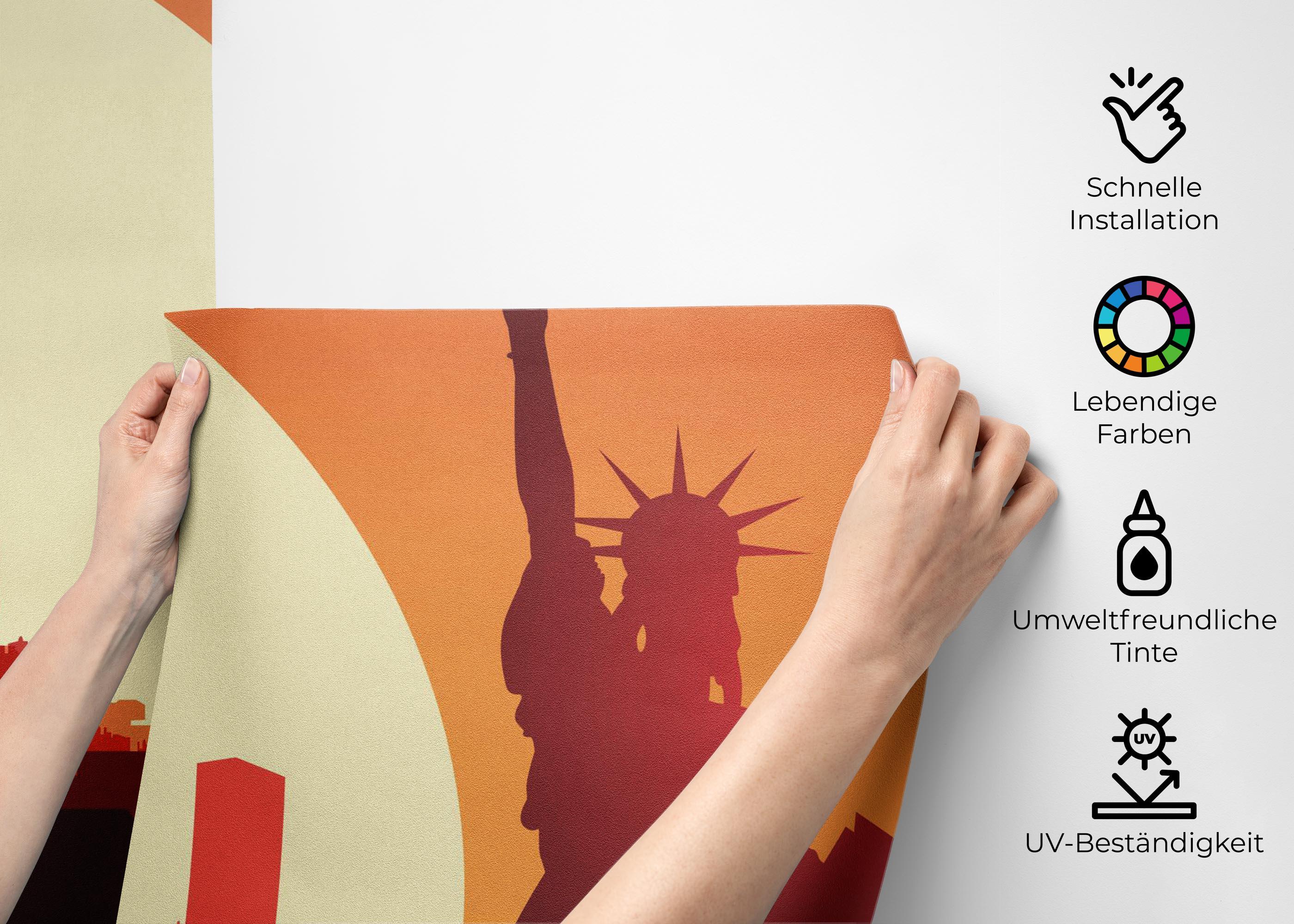 Fototapete Liberty Statue Sunset mockup 2