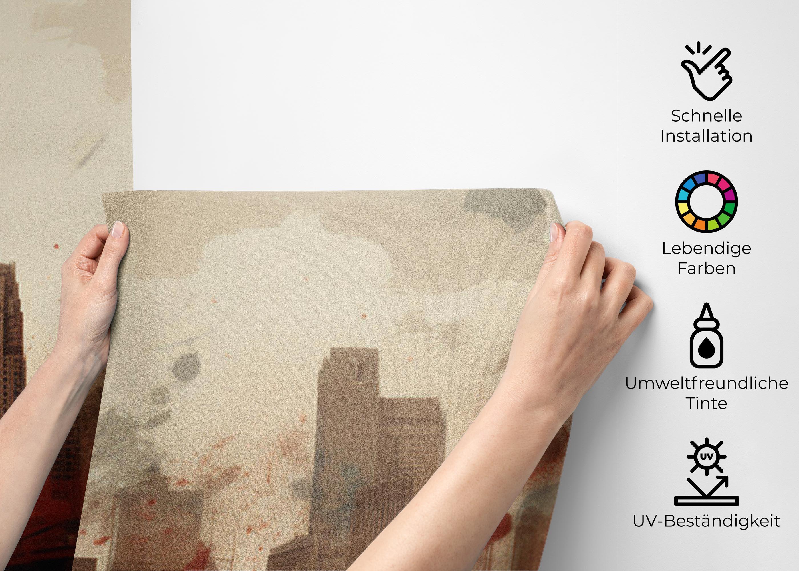 Fototapete United States Statue mockup 2