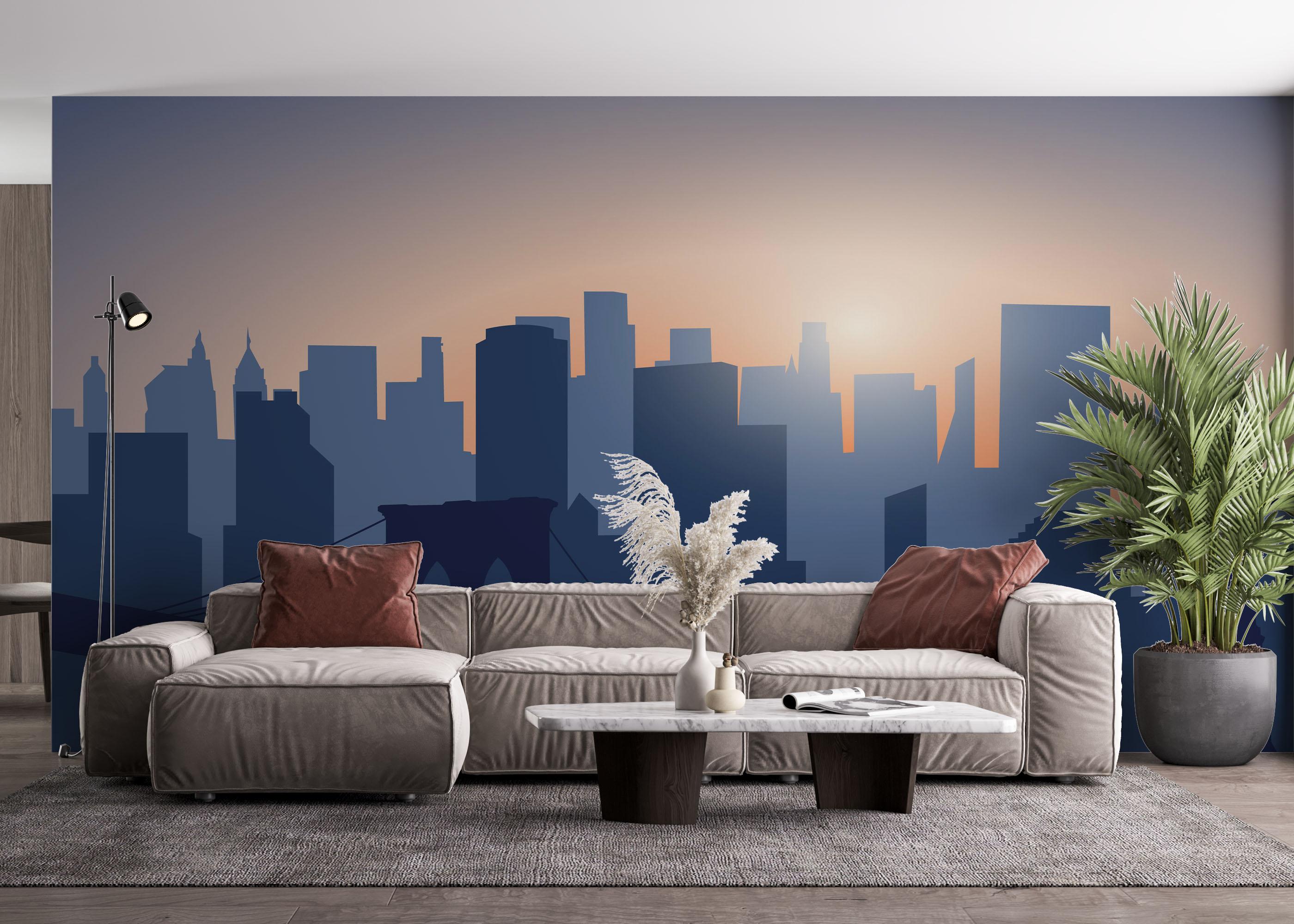 Fototapete Blue New York mockup 4