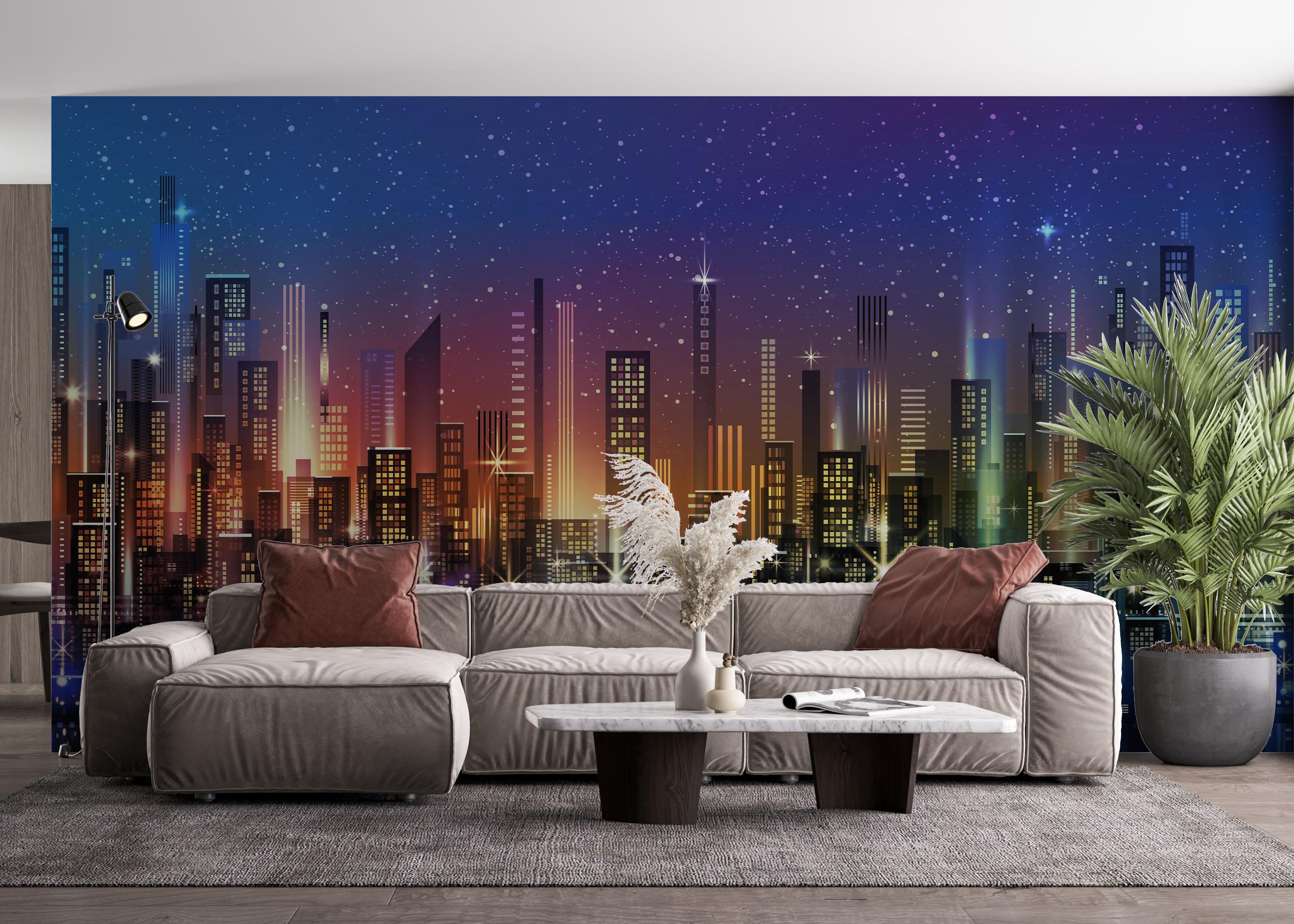 Fototapete Blue Sky City mockup 4