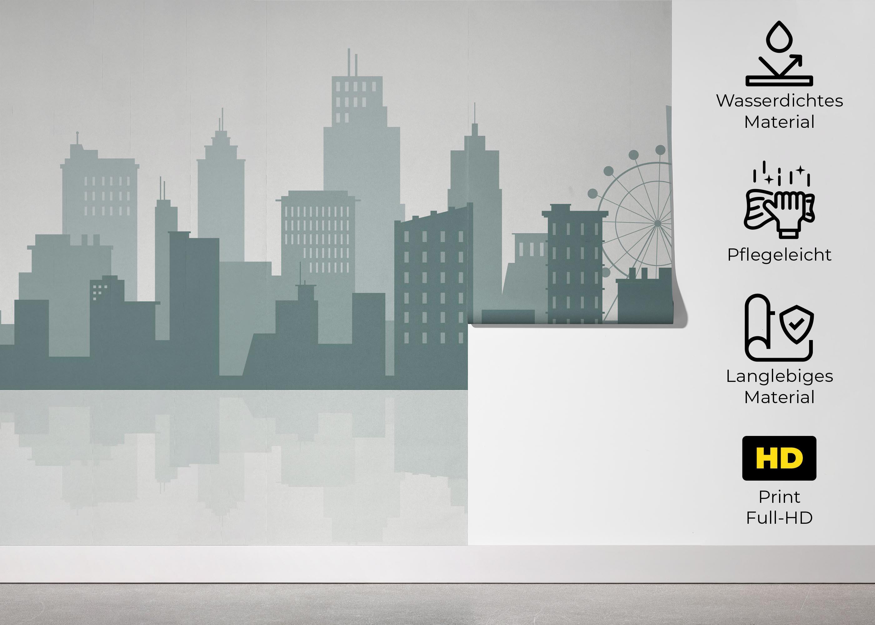 Fototapete Blue Color Nyc mockup 5