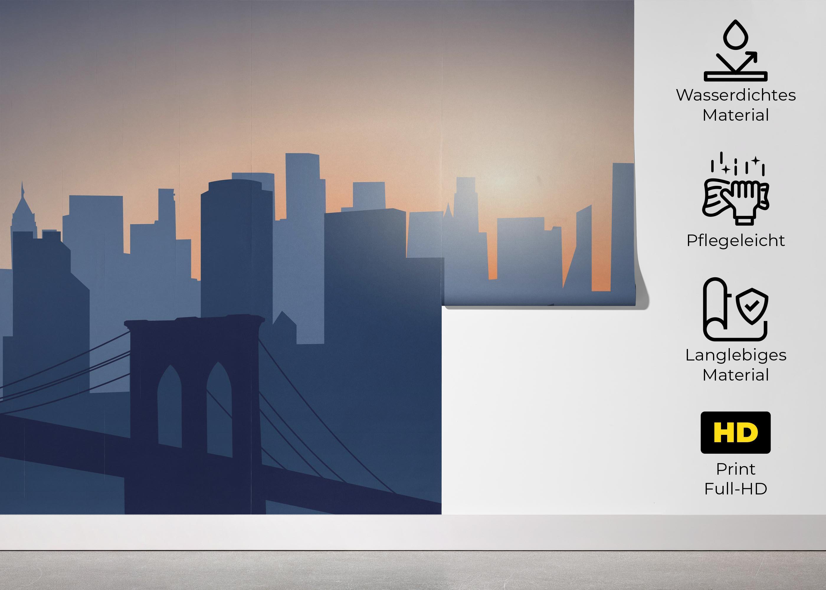 Fototapete Blue New York mockup 5