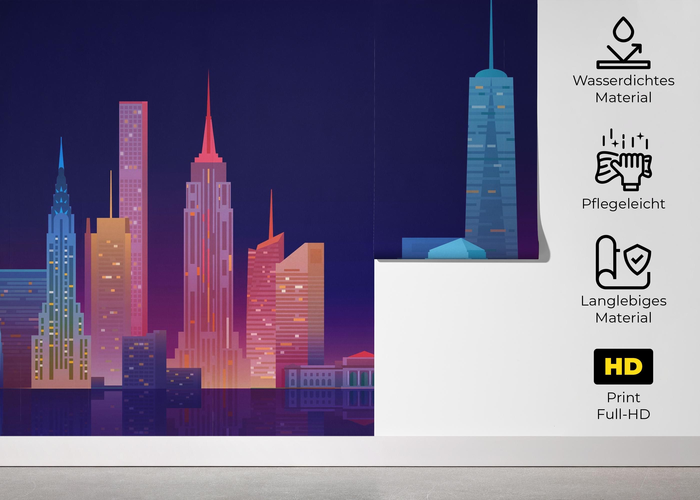 Blue Skyline Nyc mockup 5