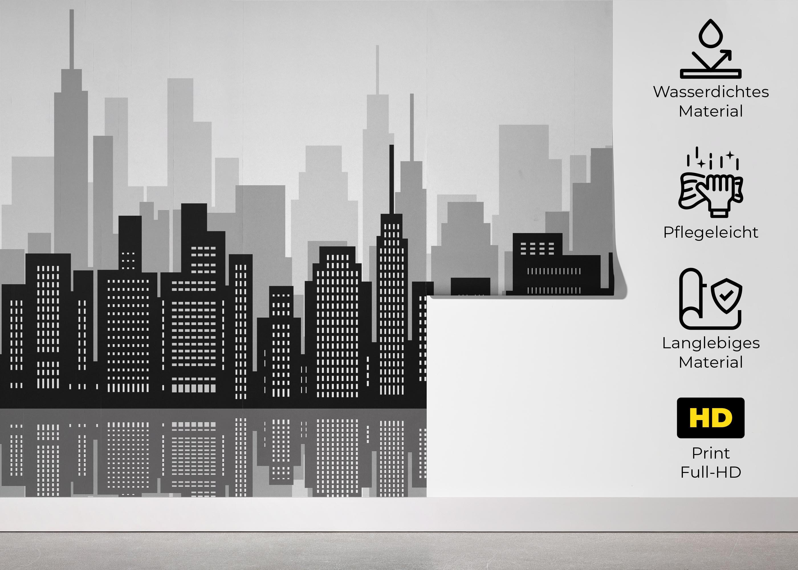 Fototapete Buildings River mockup 5