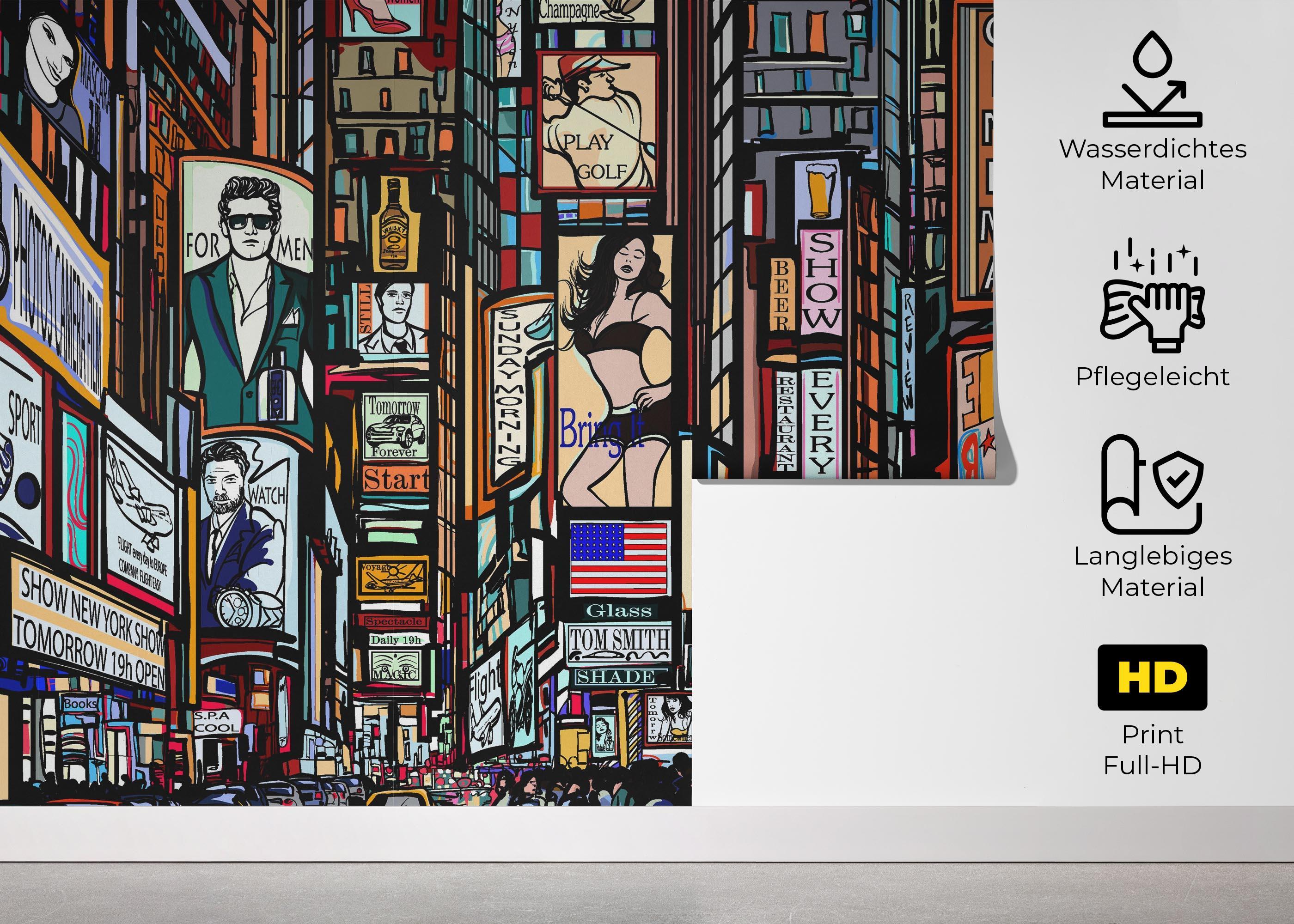 Fototapete Color City New York mockup 5