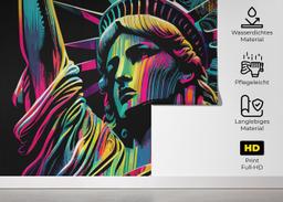 Colorful Liberty Statue mockup 5