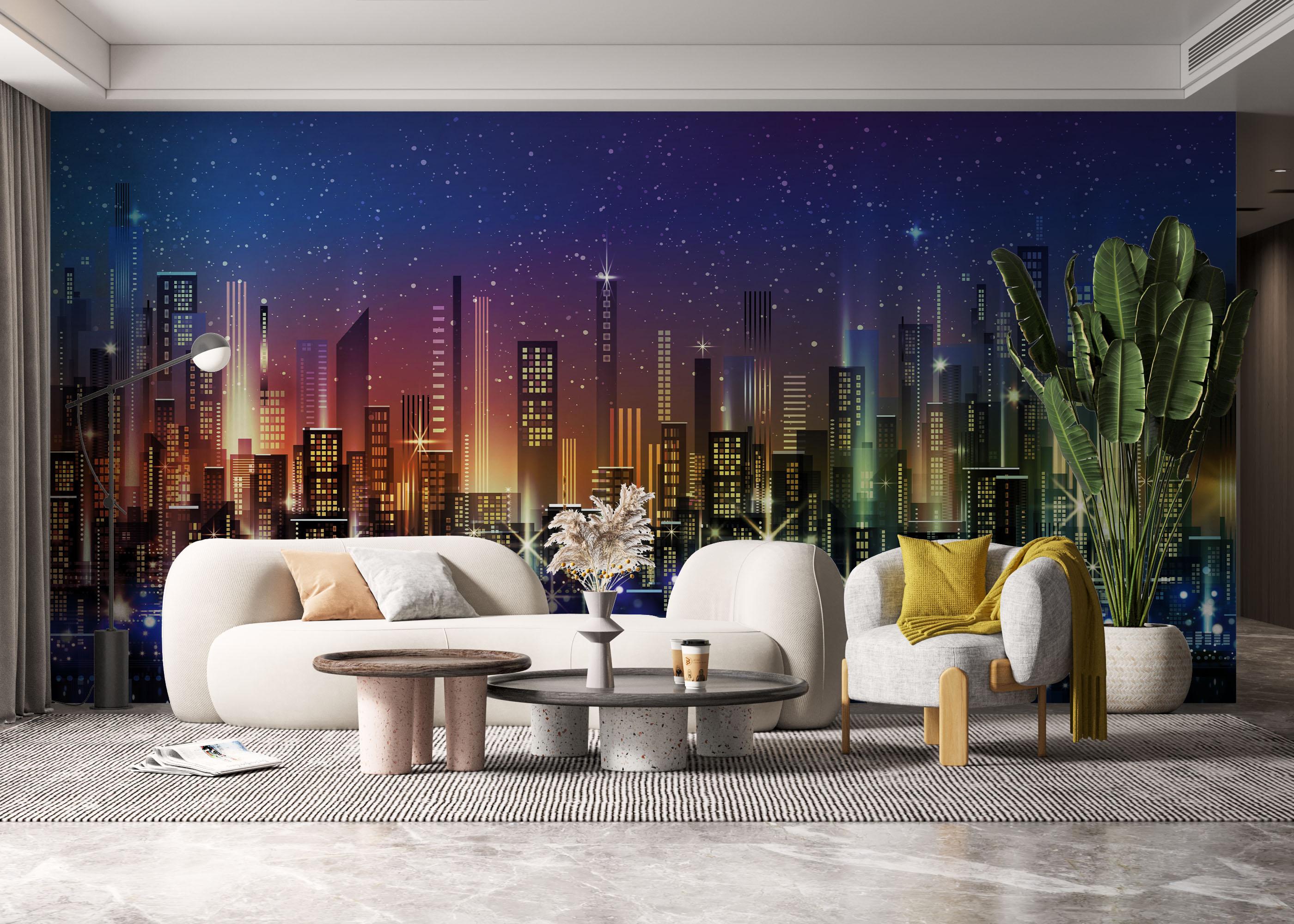 Fototapete Blue Sky City mockup 6