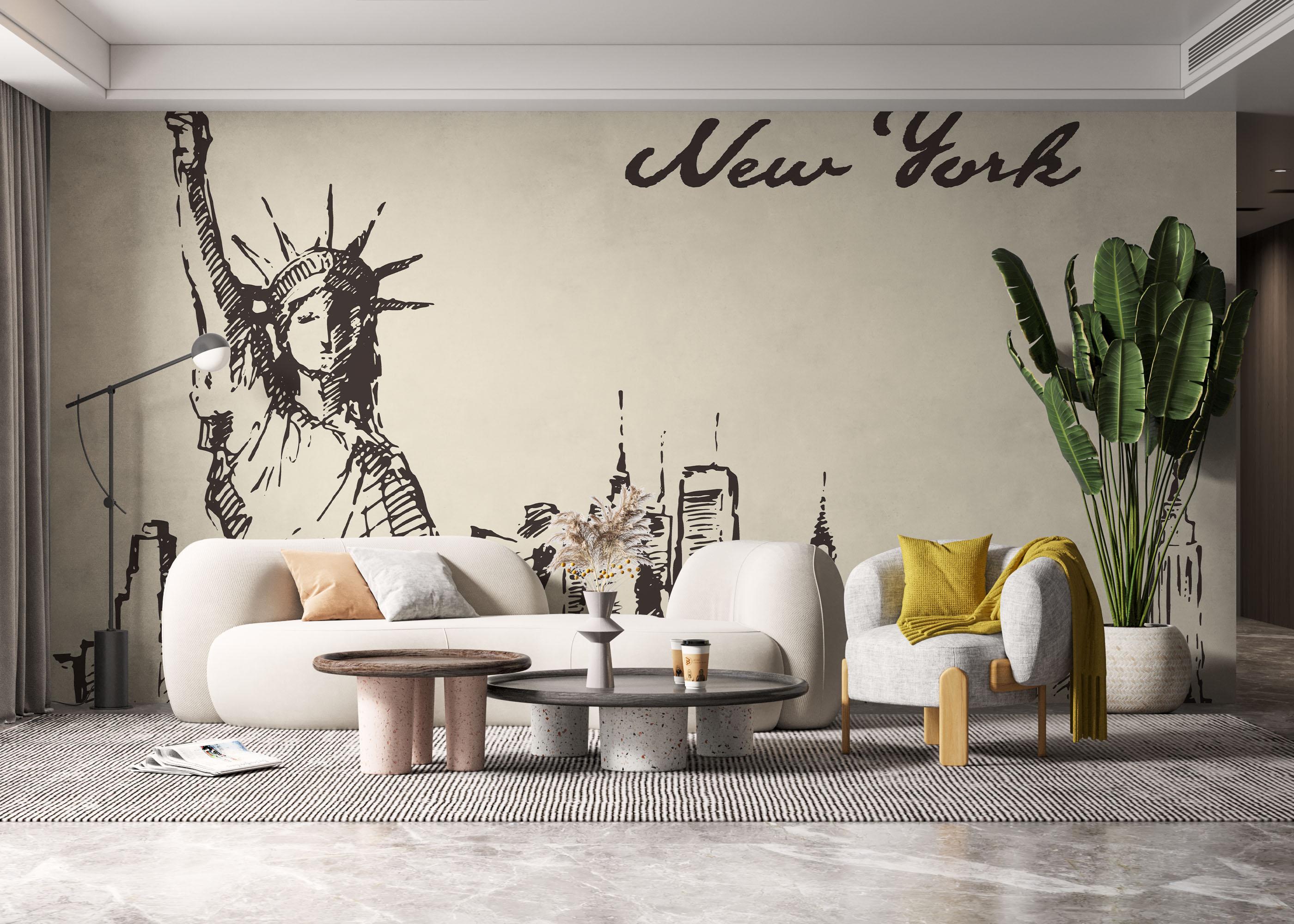 Fototapete Cream New York mockup 6