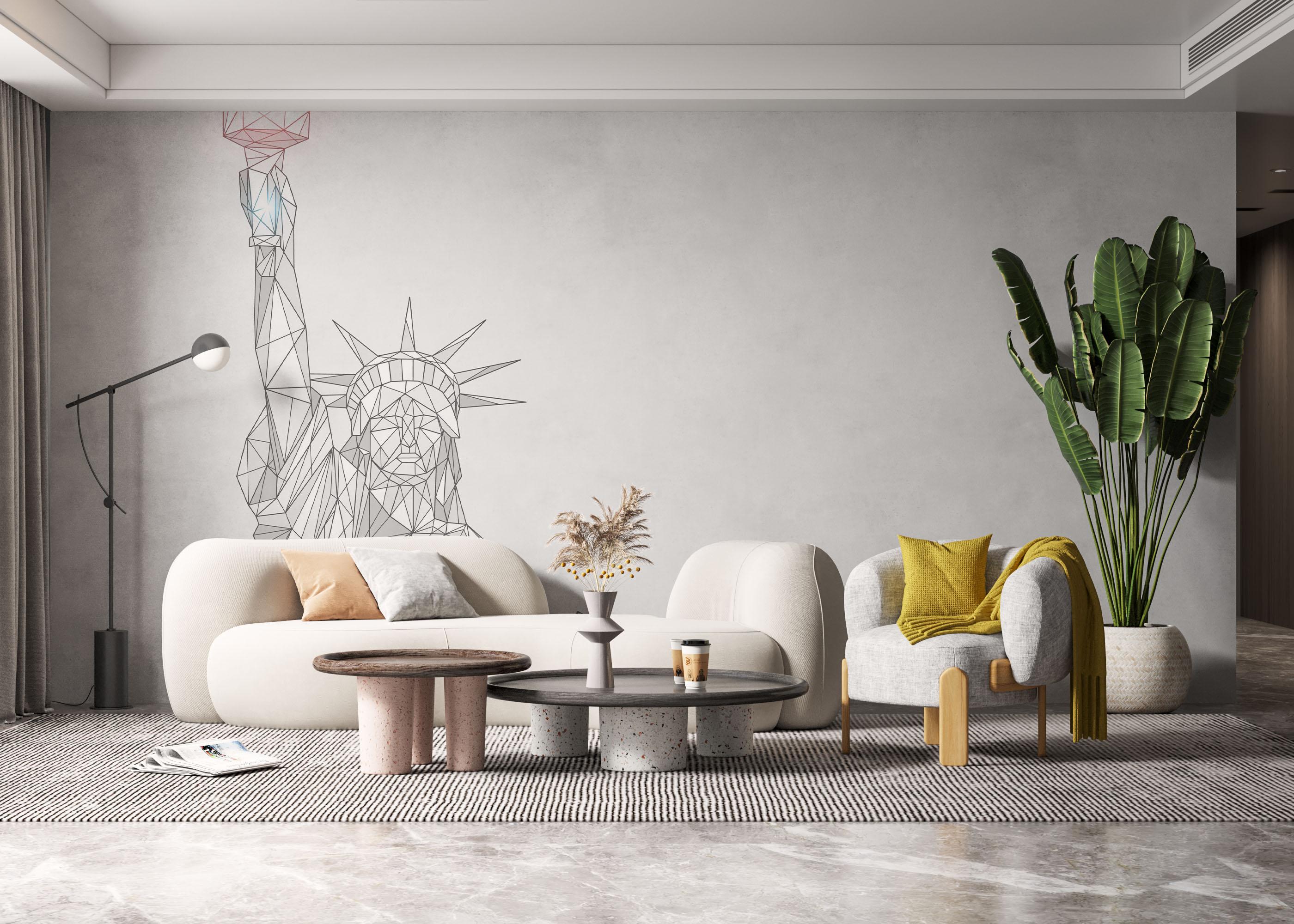 Fototapete Liberty Line Statue mockup 6