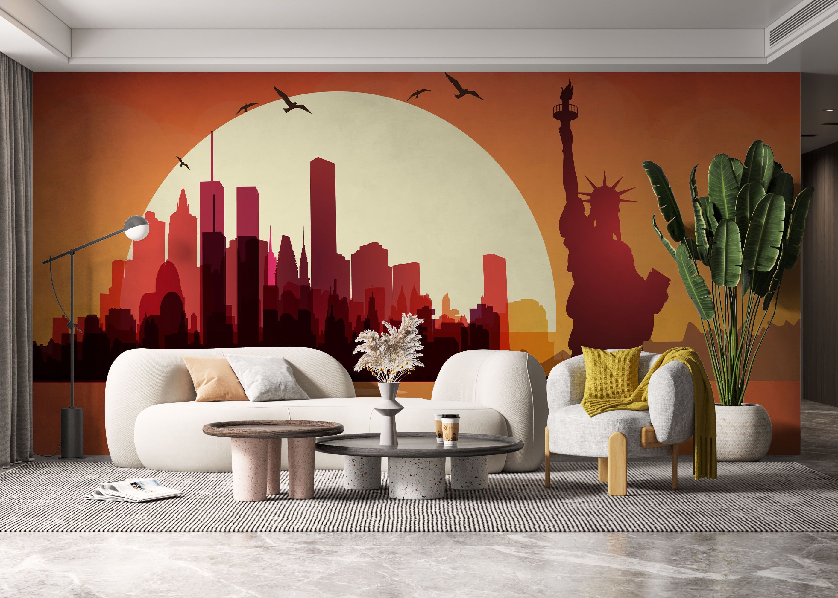 Liberty Statue Sunset mockup 6