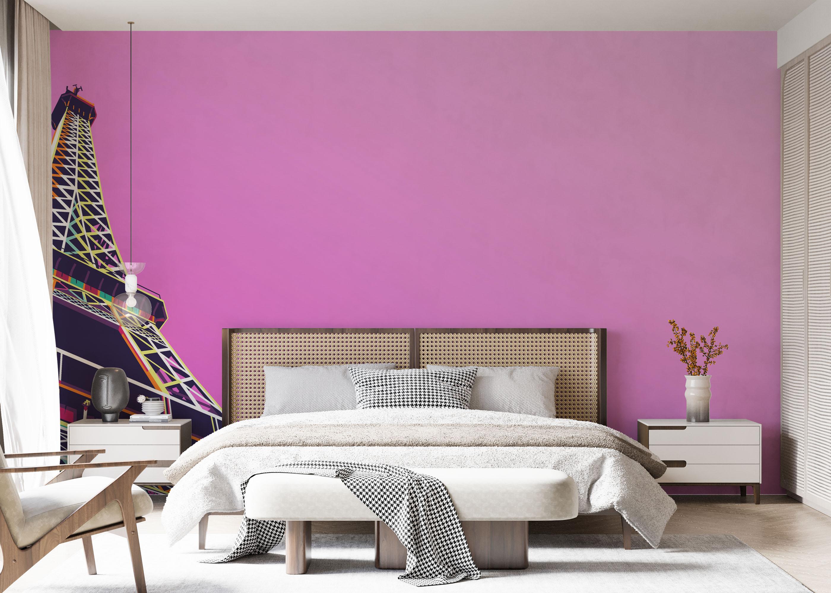 Fototapete Eiffel Purple Sky mockup 7