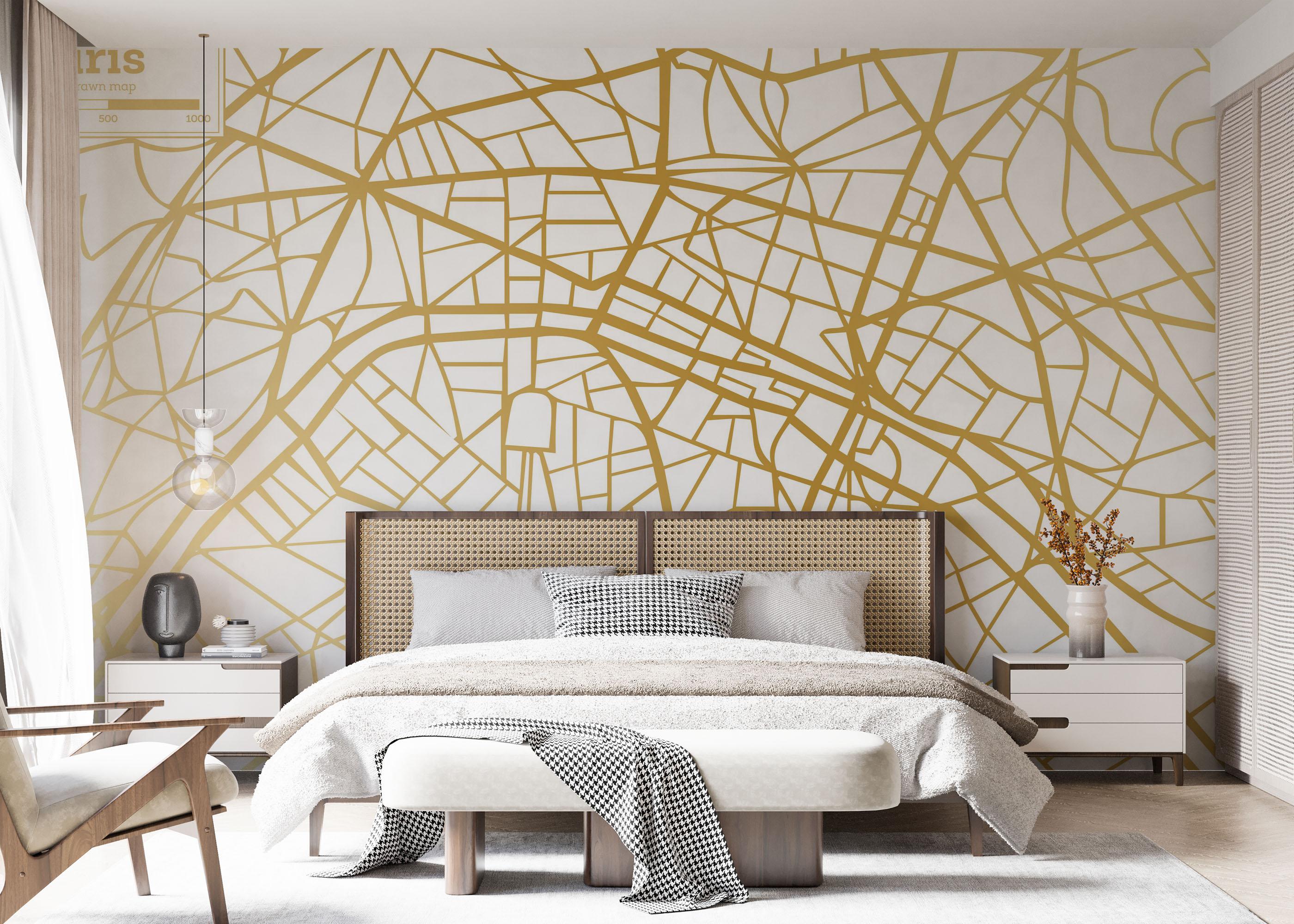 Fototapete Gold City Paris mockup 7