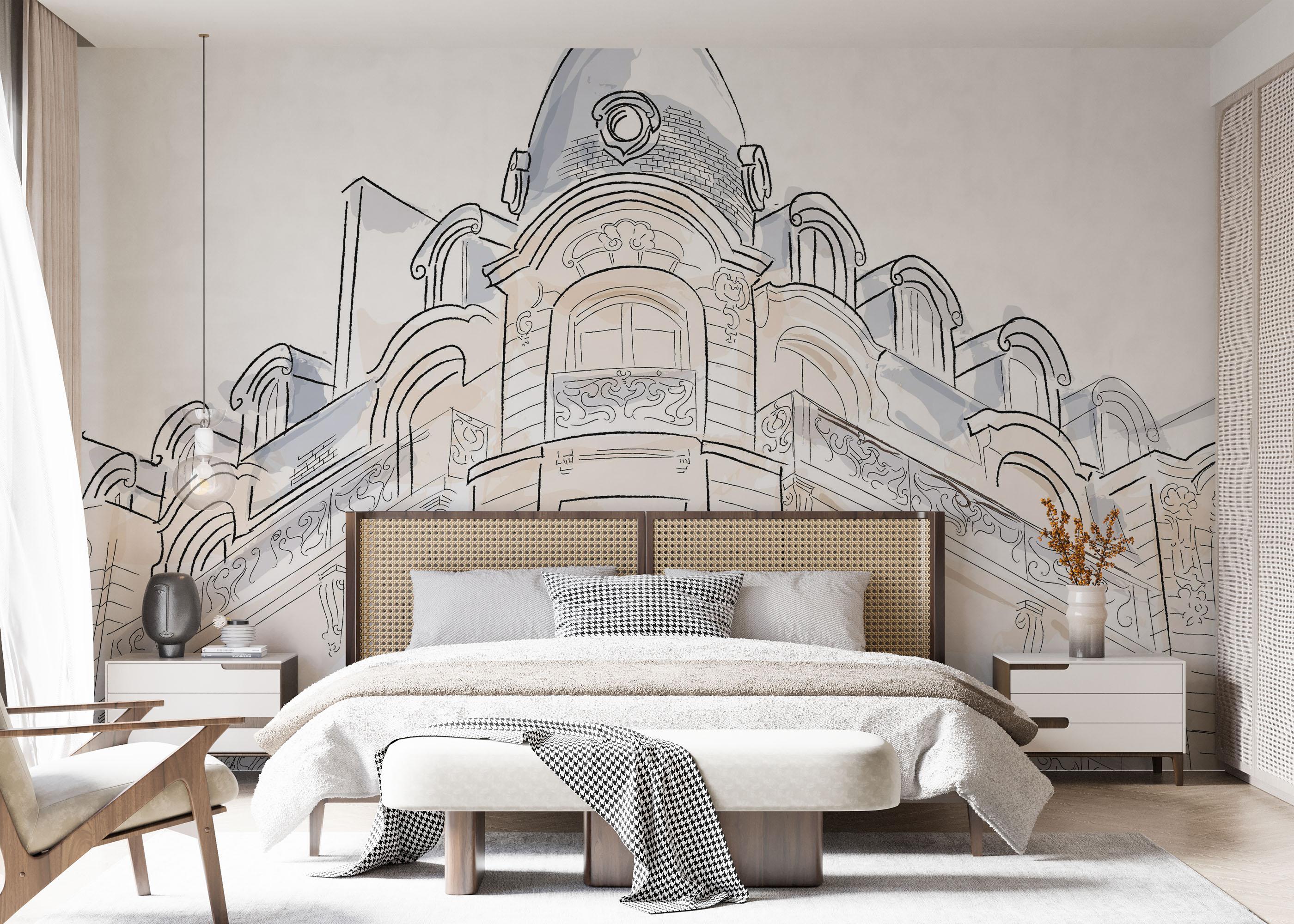 Fototapete Paris Architecture mockup 7