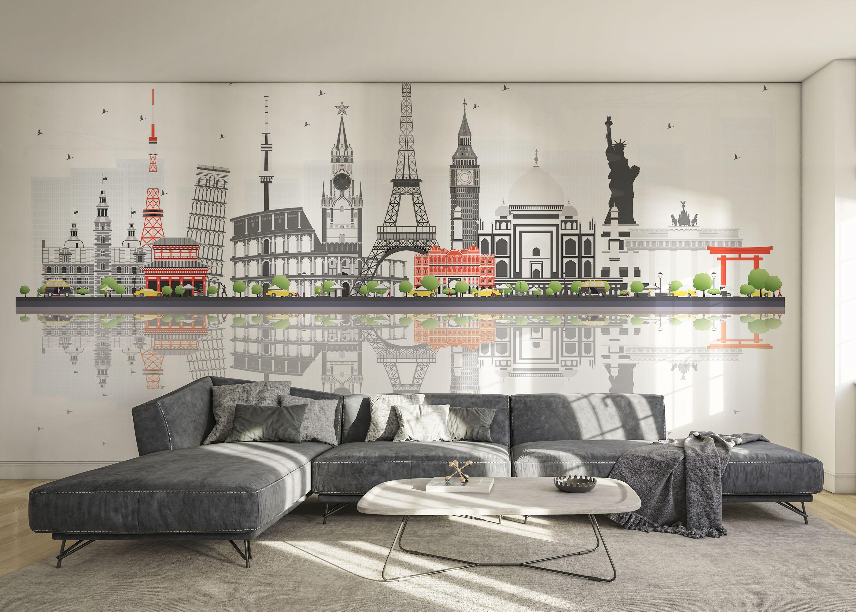 Fototapete Around The World mockup 0