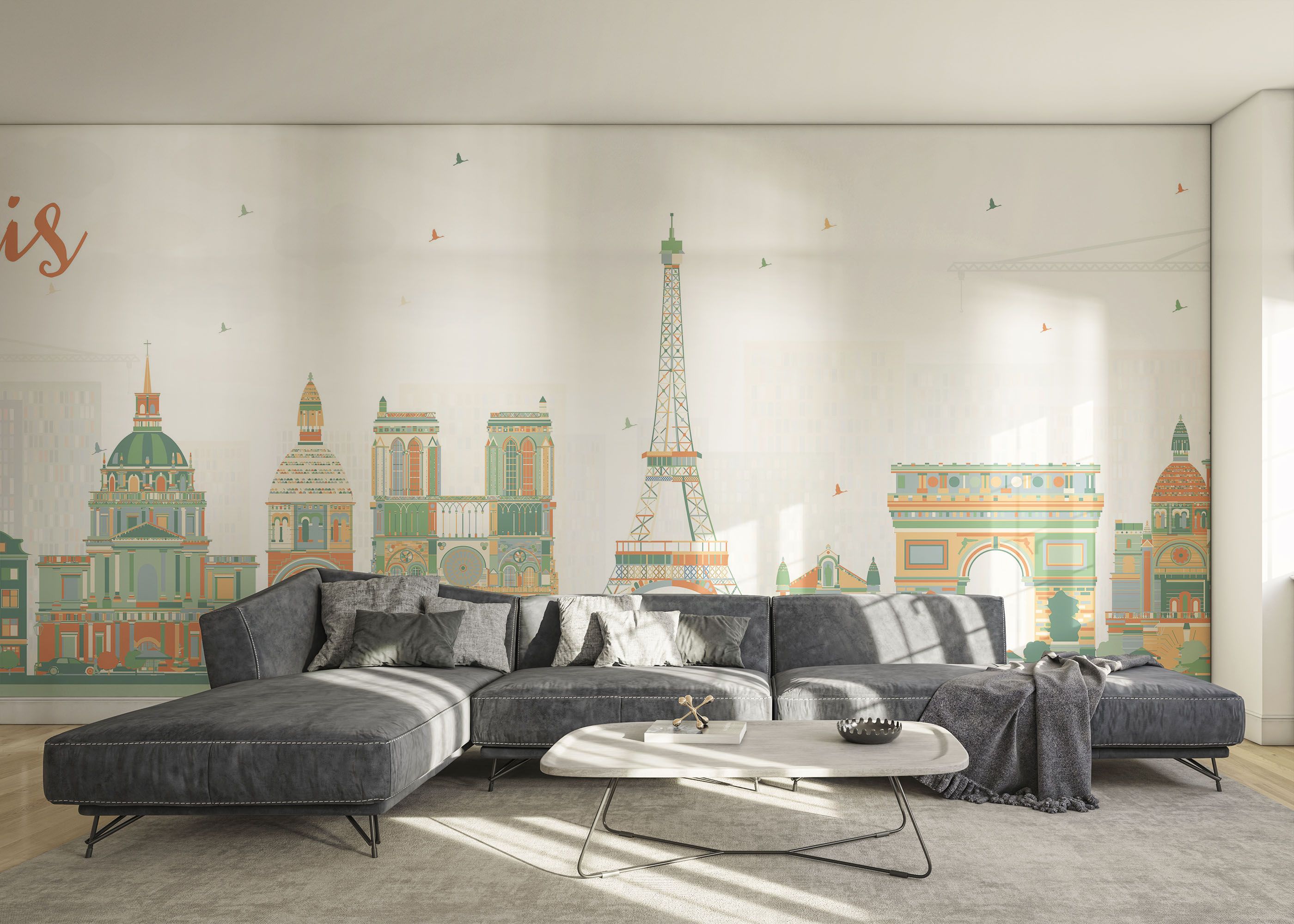 Orange Green Paris mockup 0