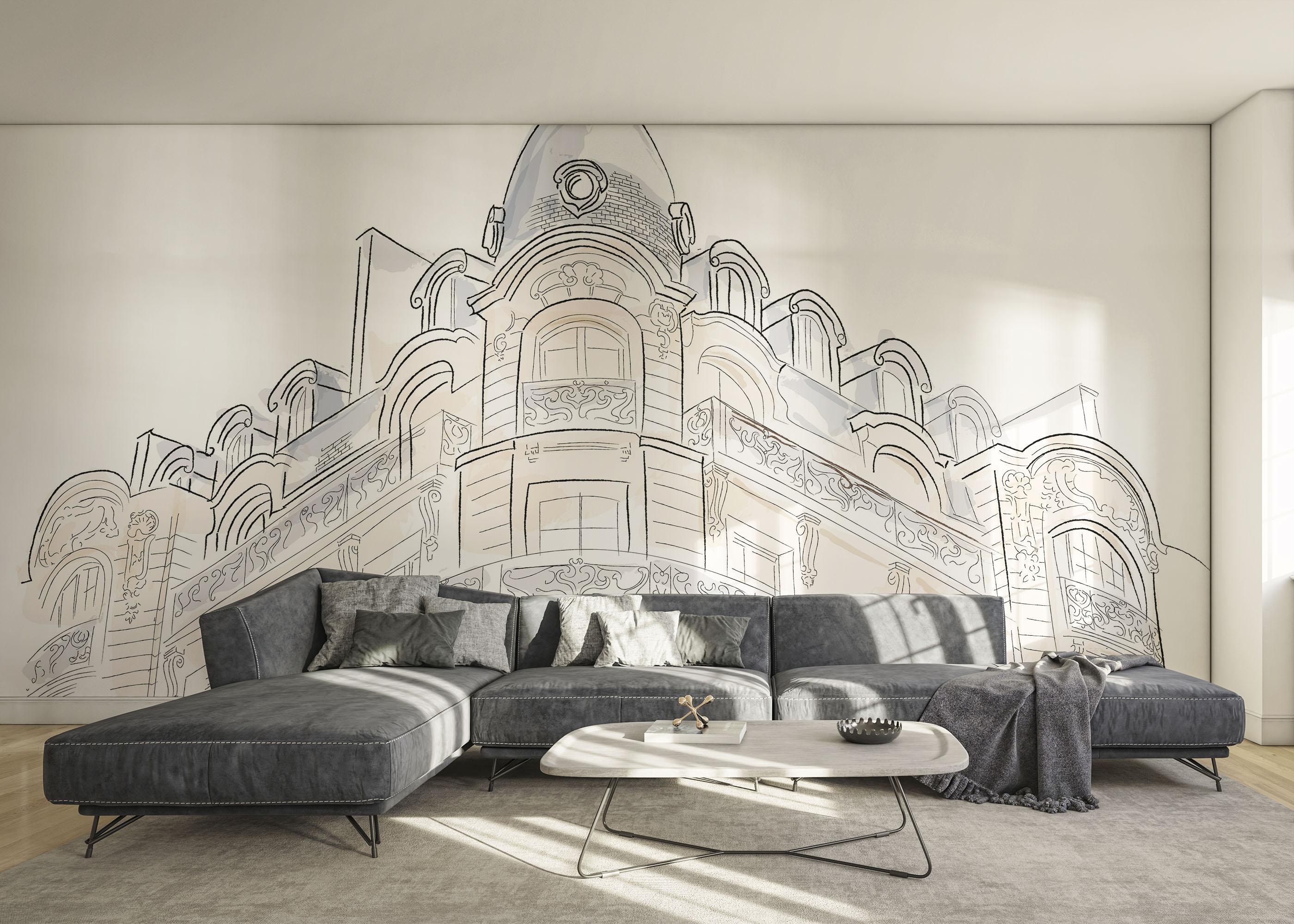 Fototapete Paris Architecture mockup 0