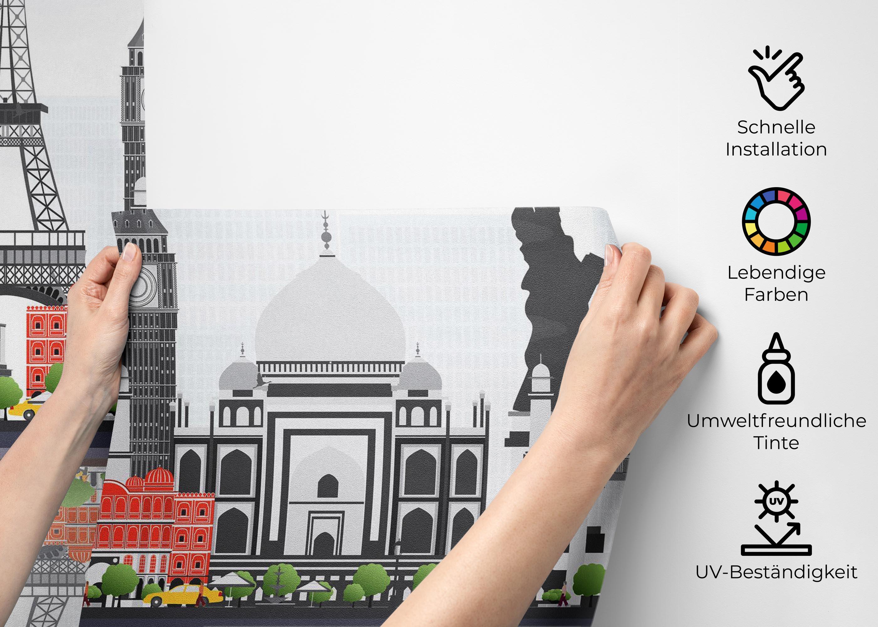 Fototapete Around The World mockup 2