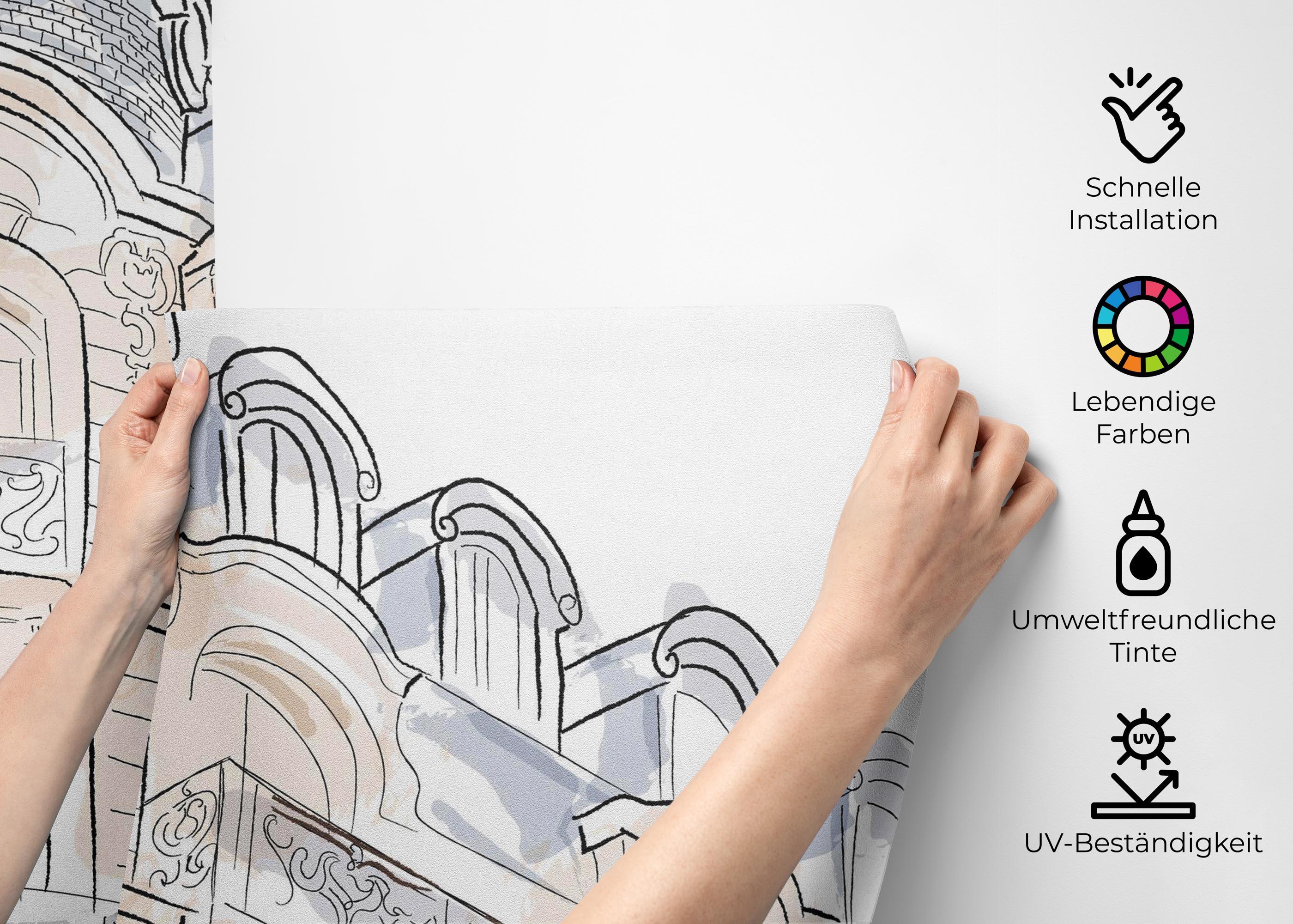 Fototapete Paris Architecture mockup 2